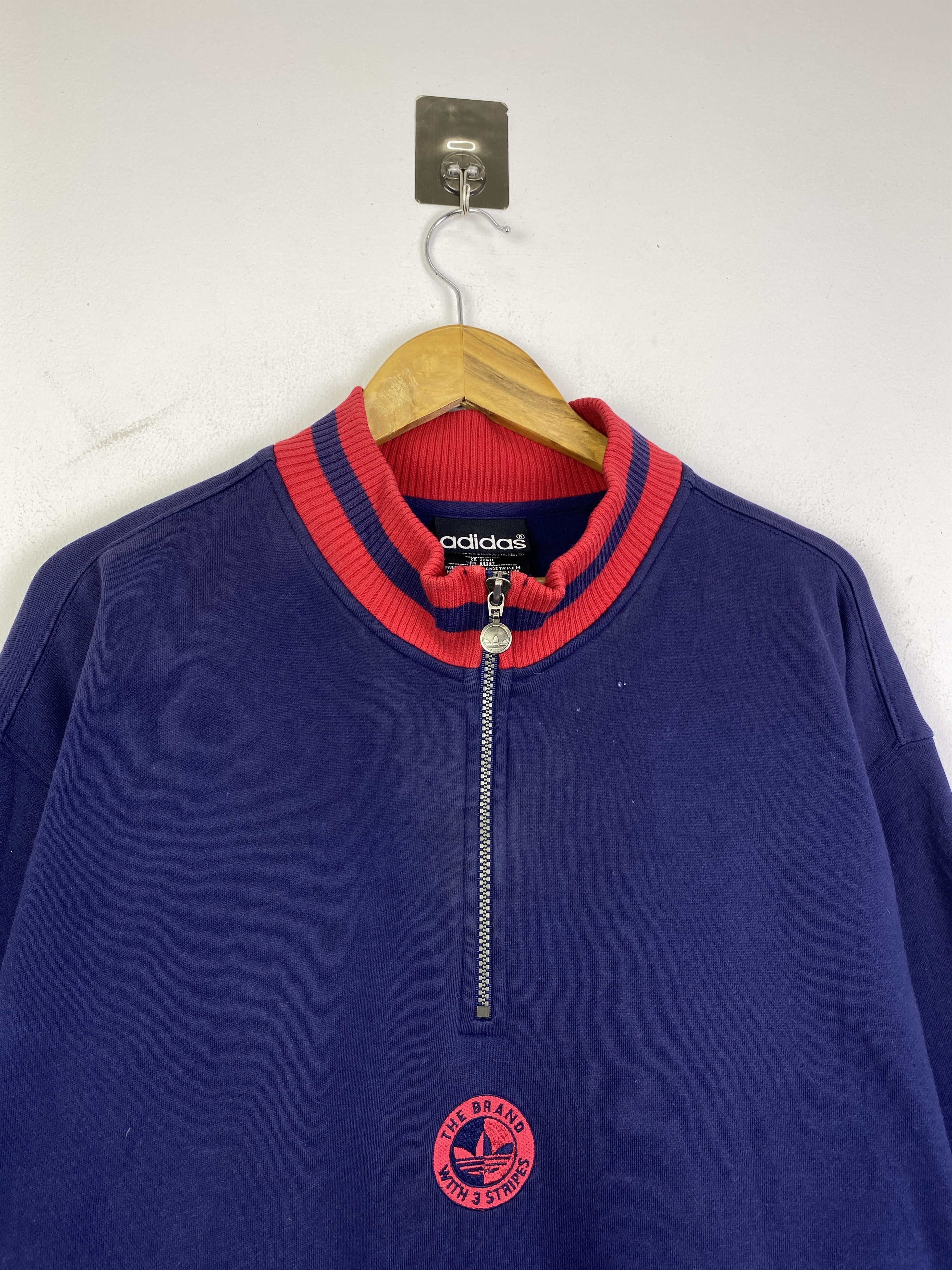 Adidas 90s Vintage Adidas Half Zipper Pullover Sweatshirt SH0278 Size US M / EU 48-50 / 2 - 8 Thumbnail