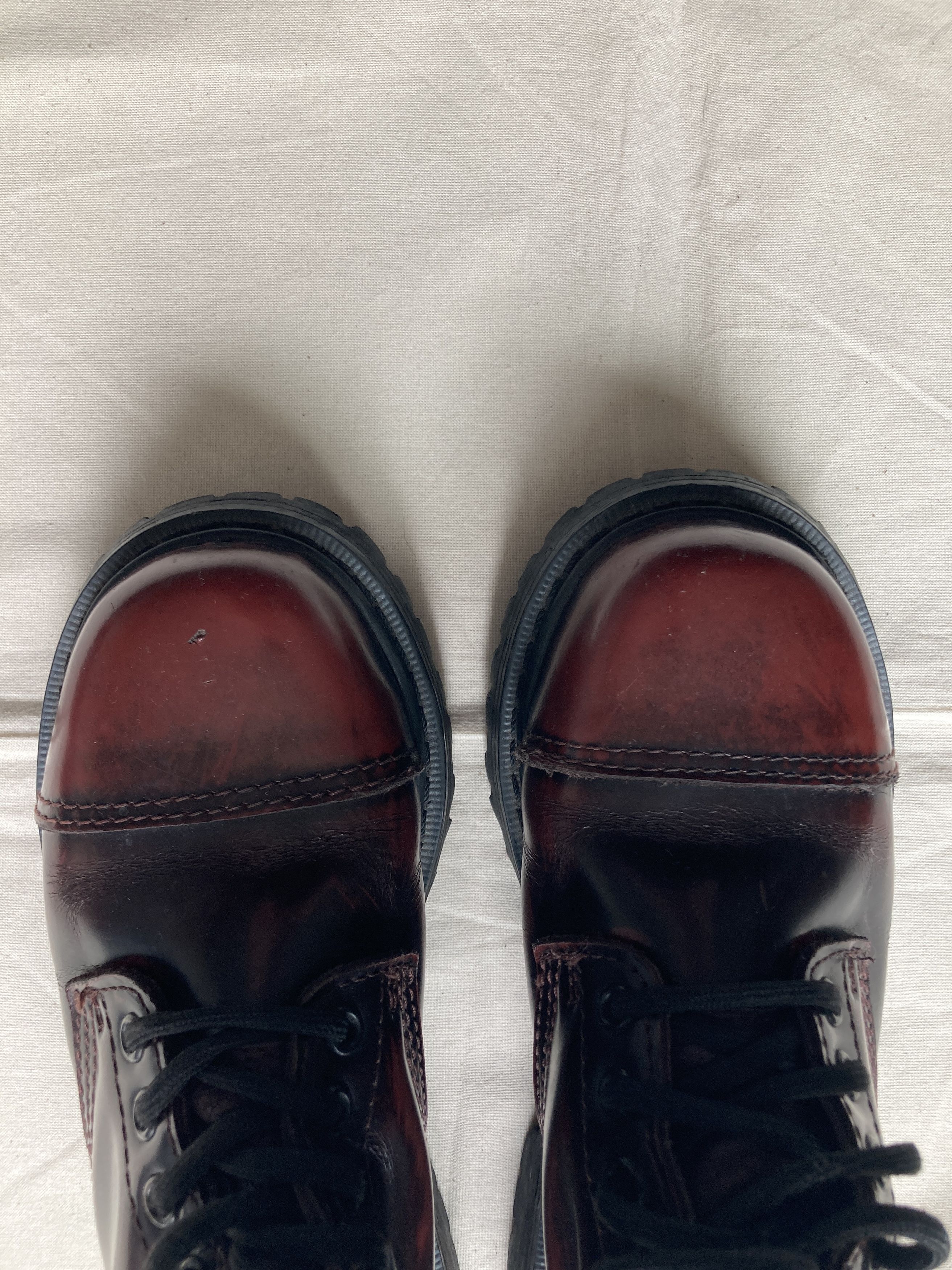 Vintage Undercover 90's Red Leather Steel Toe Punk Boots Size US 7 / IT 37 - 3 Thumbnail
