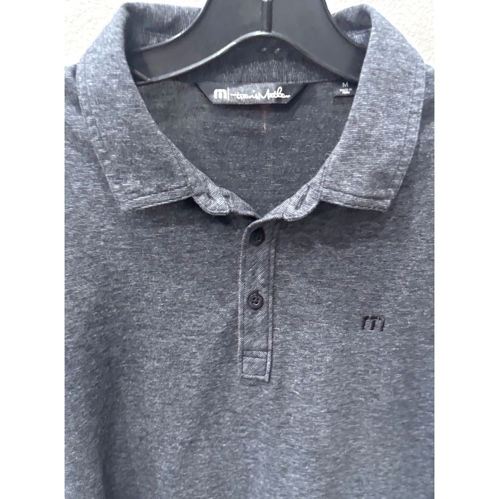 TravisMathew Travis Matthew Gray Soft Medium M POLO SHIRT Size US M / EU 48-50 / 2 - 4 Thumbnail
