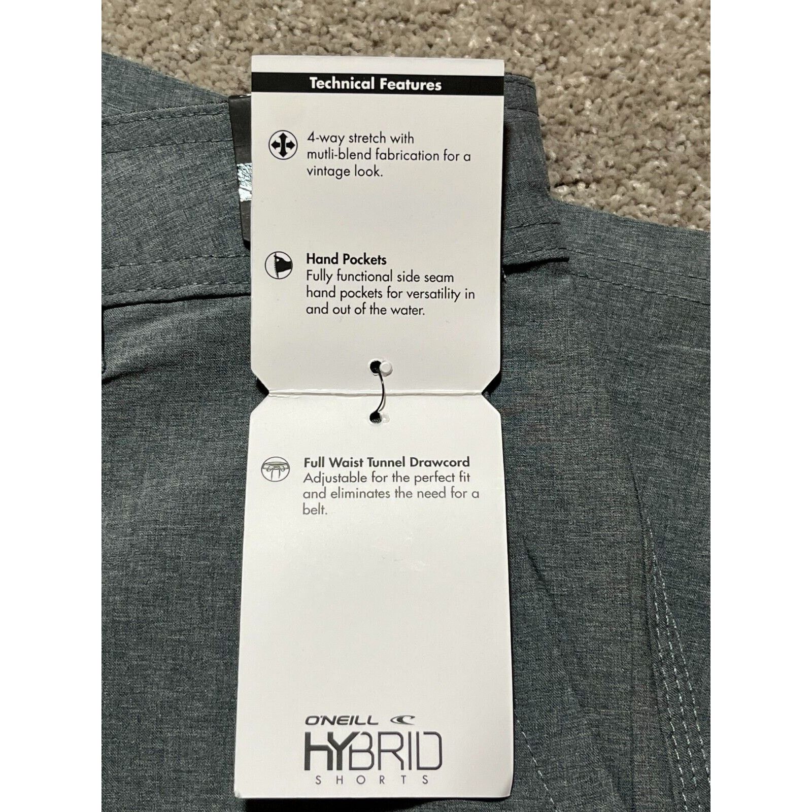 O'Neill O’Neill Shorts Men Size 30 Hybrid Stretch Standard Fit Gray Size US 30 / EU 46 - 10 Thumbnail