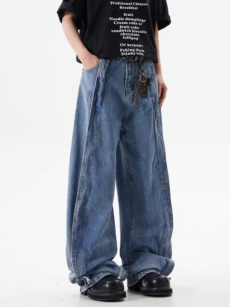 Japanese Brand × Jean Vintage street design silhouette machete wide leg jeans Size US 30 / EU 46 - 3 Thumbnail
