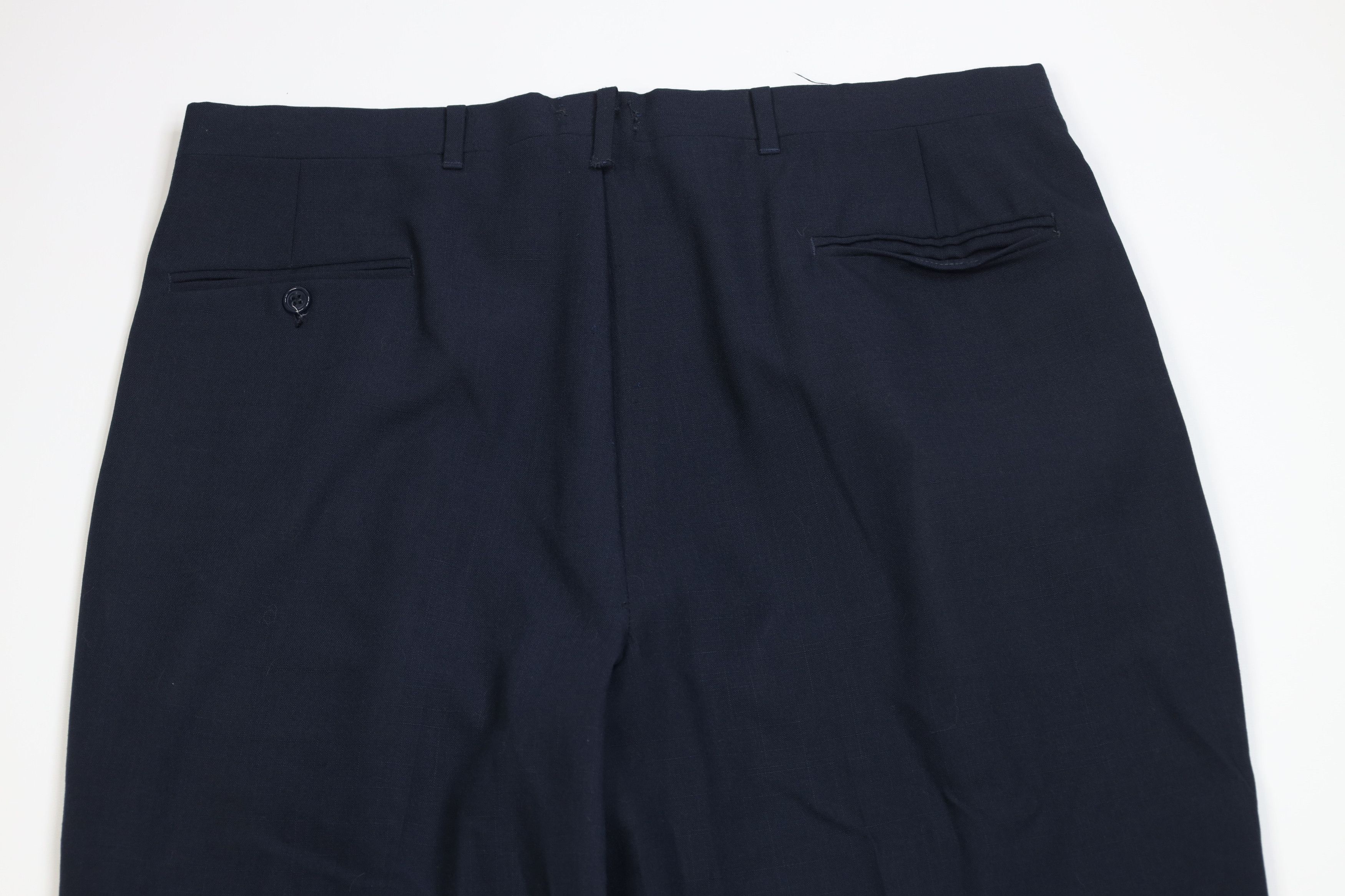 Christian Dior Monsieur Vintage 70s Christian Dior Wide Leg Chino Pants Navy Blue Size US 38 / EU 54 - 9 Thumbnail