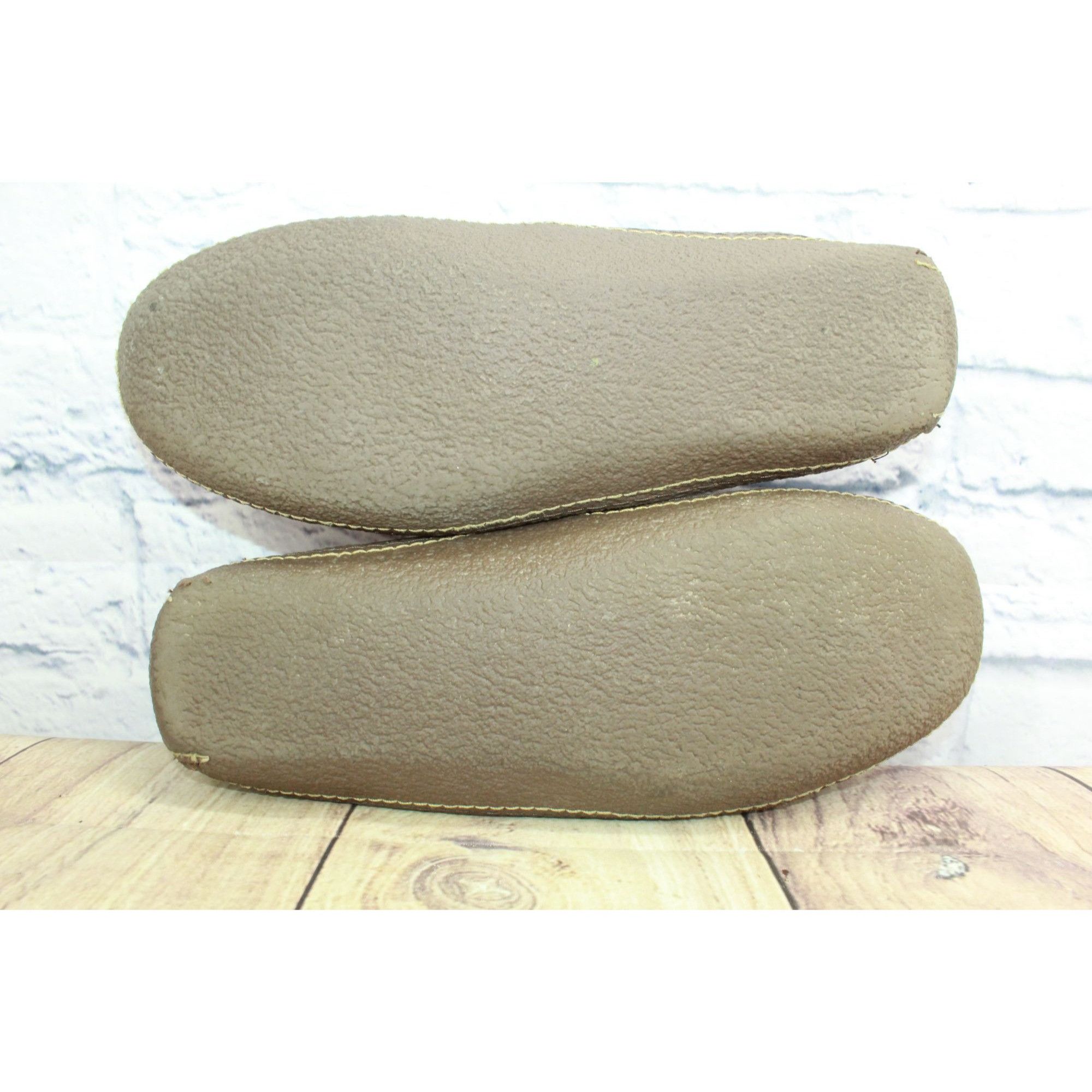 L.L. Bean LL Bean Men's Brown Leather Flannel Lined Slip-on Slippers Size US 10 / EU 43 - 8 Thumbnail