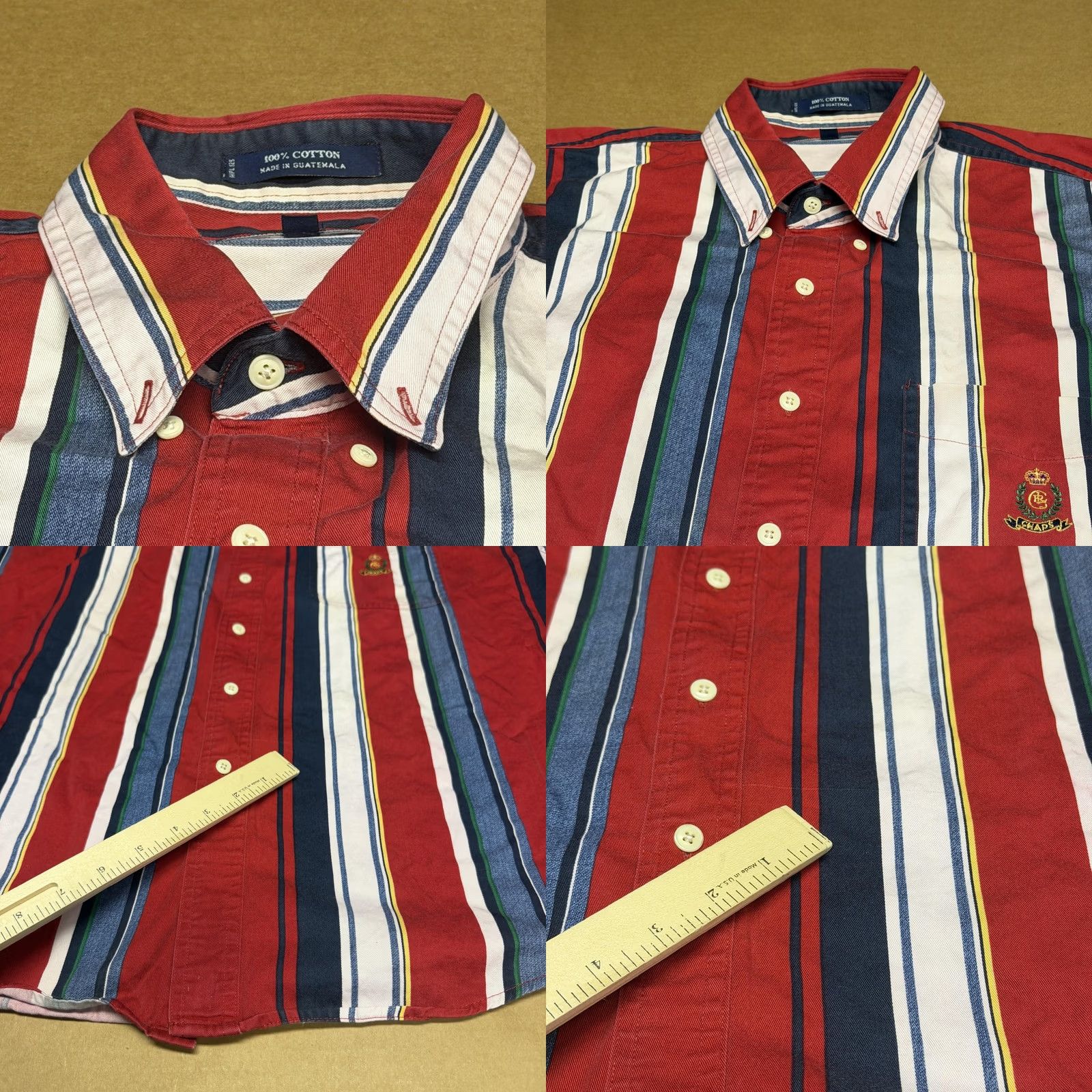 Ralph Lauren Chaps Ralph Lauren Shirt Mens XL Multicolor Stripe Short Sleeve Button Up Cotton Size US XL / EU 56 / 4 - 8 Thumbnail