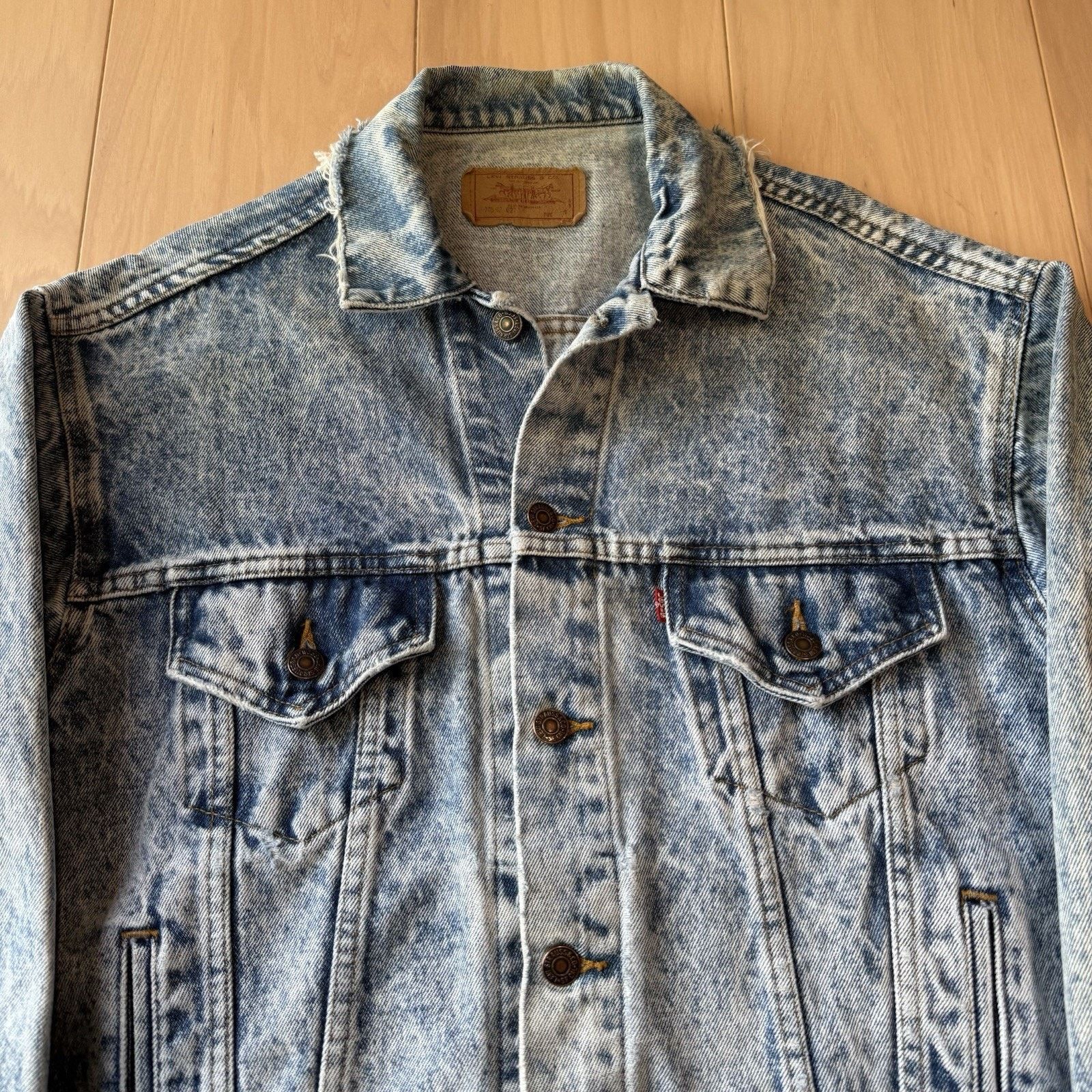 Levi's Vintage Levis Denim Jacket Small Blue Acid Wash Trucker USA Size US S / EU 44-46 / 1 - 3 Thumbnail