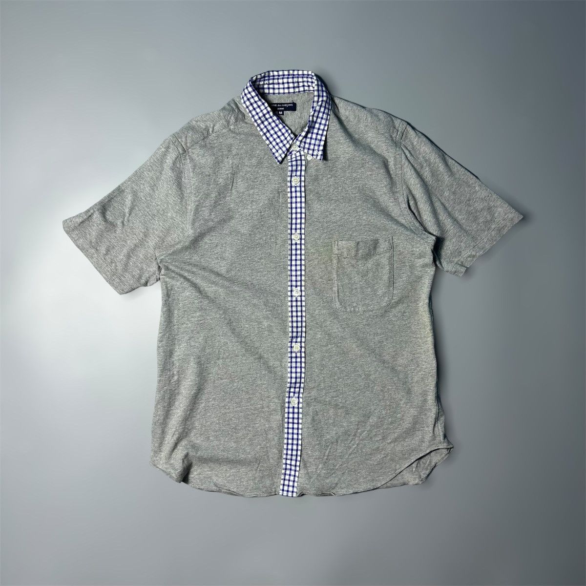 image of Comme Des Garcons Homme Switch Button Down in Grey, Men's (Size Medium)