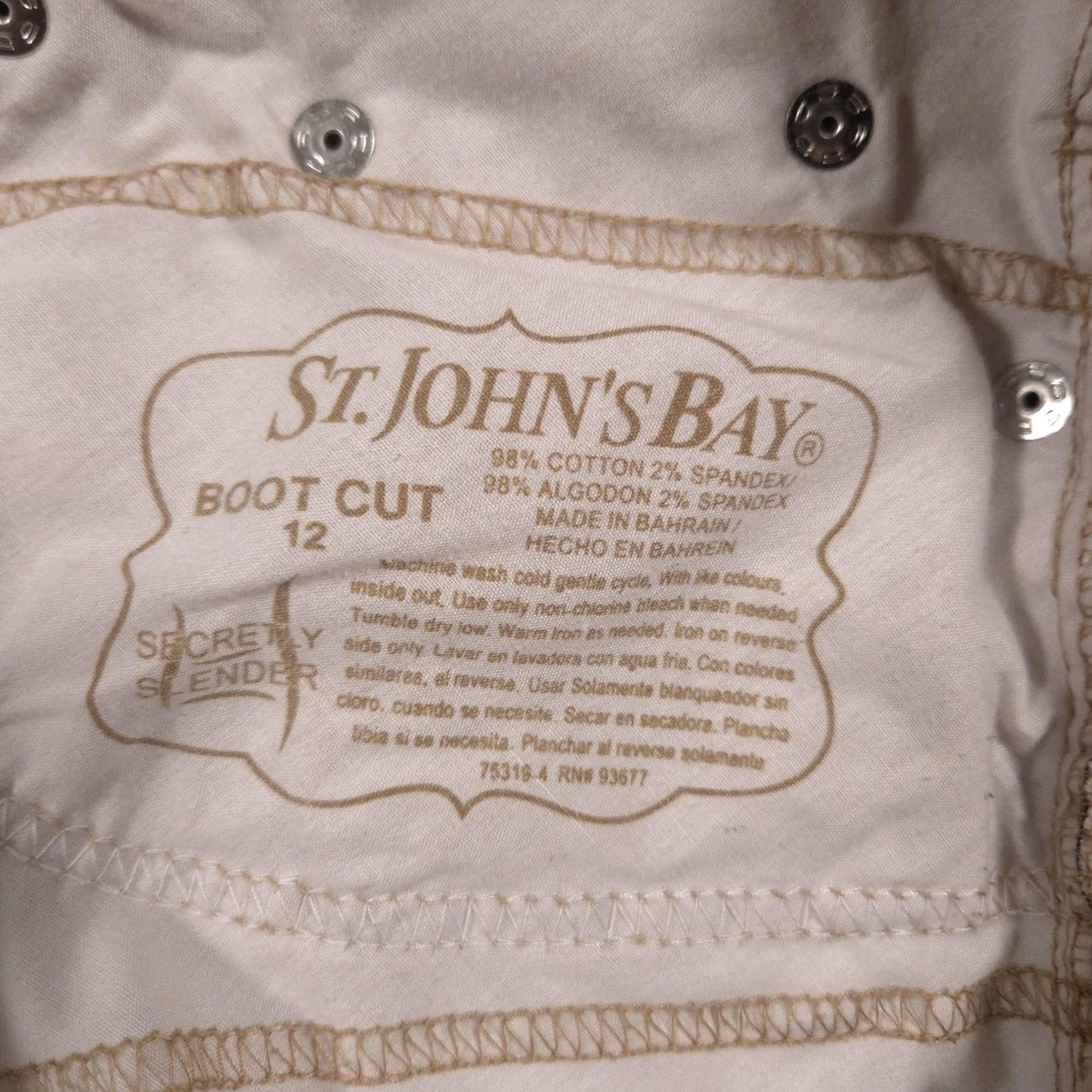 Vintage VINTAGE St. John's Bay Pants Womens 12 Tan Corduroy Boot Cut Secretly Slender Stretch Jeans Style Khakis Womens Size 34" / US 12 / IT 48 - 6 Thumbnail
