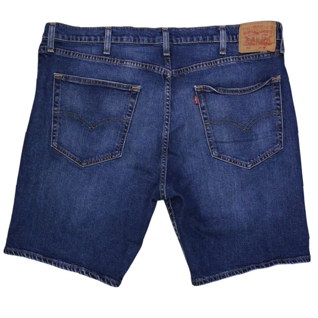 Levi's Levi's 412 Jean Shorts Bermuda 40 Mens Blue Dark Wash Slim Fit 8" Inseam Jeans Shorts Casual Men Size US 40 / EU 56 - 2 Thumbnail