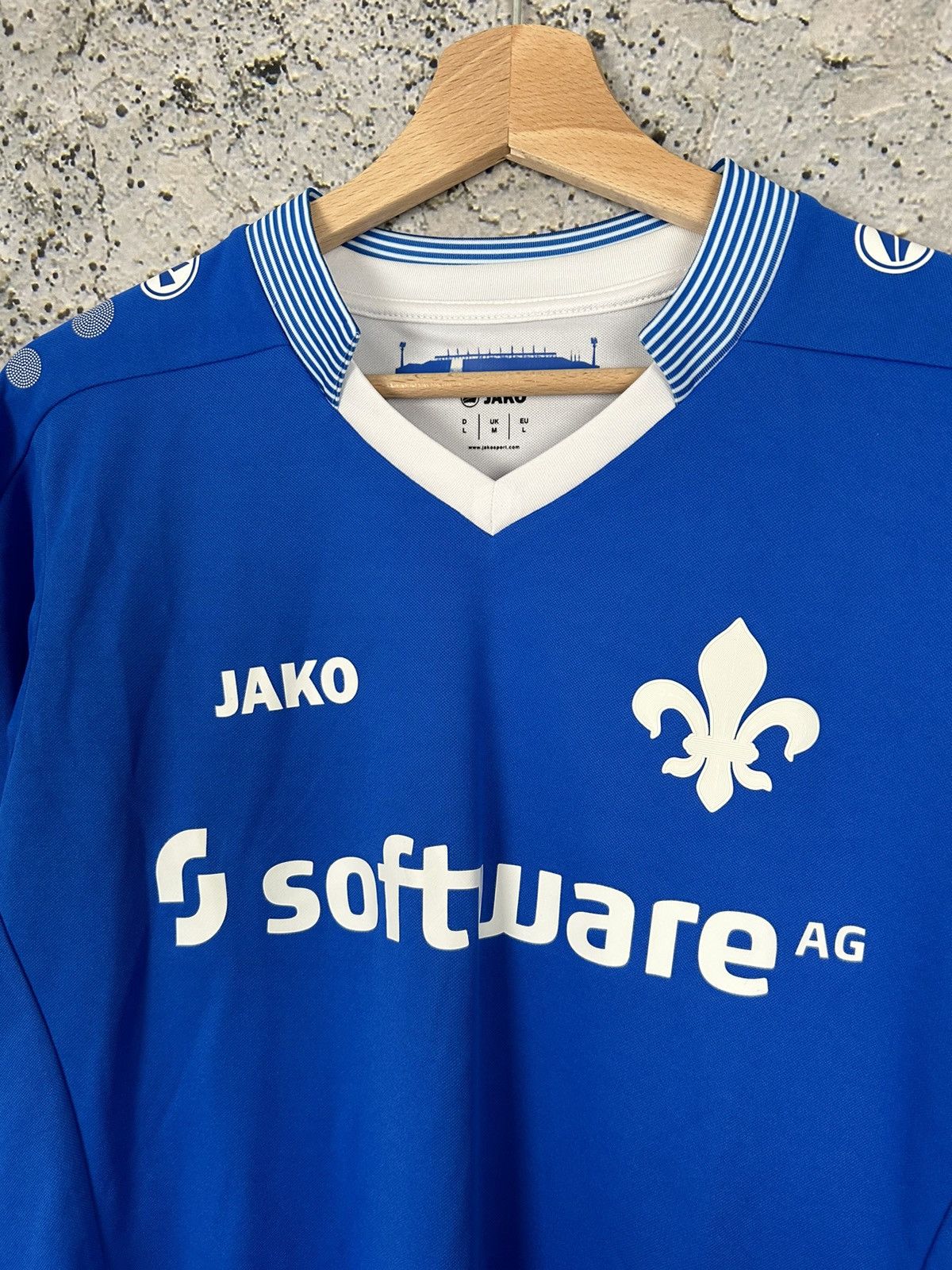 Vintage SV Darmstadt 98 Rajkovic Soccer Jersey Jako Football Size US L / EU 52-54 / 3 - 4 Thumbnail