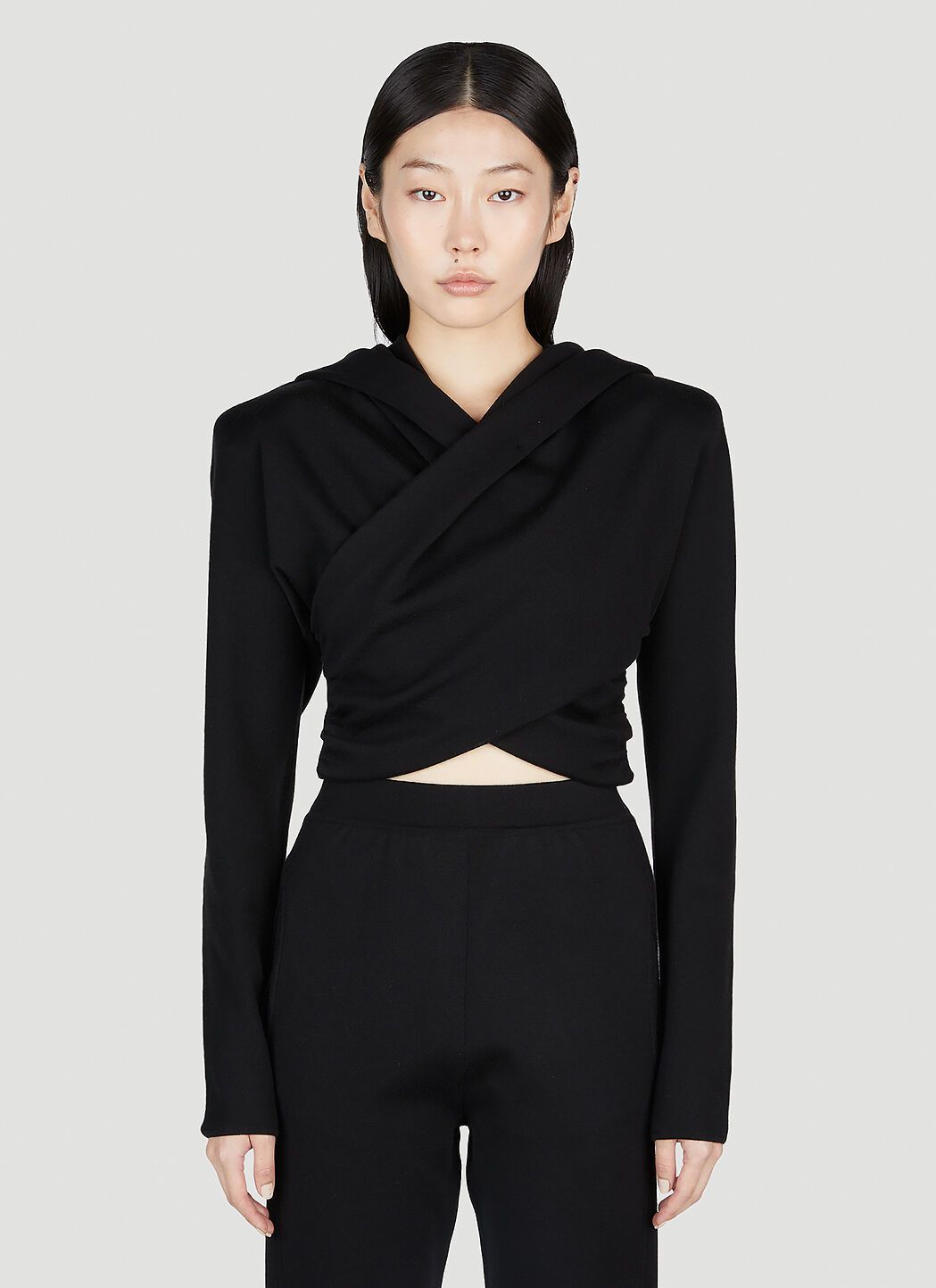 Saint Laurent Paris o1s1wg110425 740464 Hooded Top in Black Size XL / US 12-14 / IT 48-50 - 2 Thumbnail