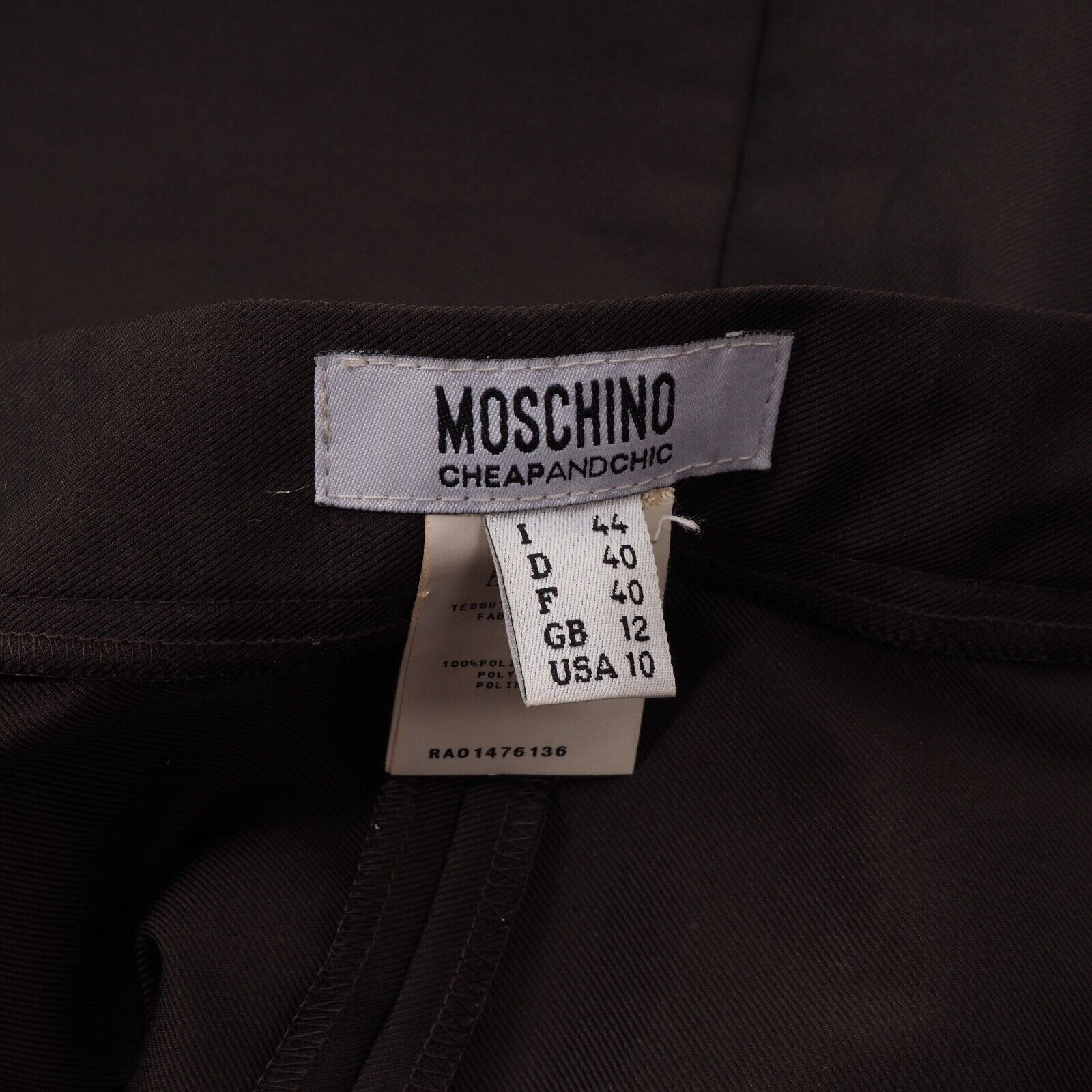 Moschino × Vintage Moschino Cheap and Chic Brown Skirt Blazer Jacket Suit Set Size L / US 10 / IT 46 - 10 Thumbnail