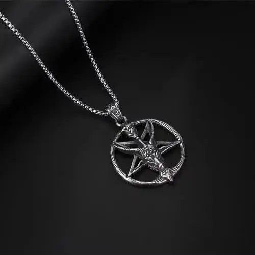 Other Satanic Baphomet Pendant Necklace Size ONE SIZE - 4 Thumbnail