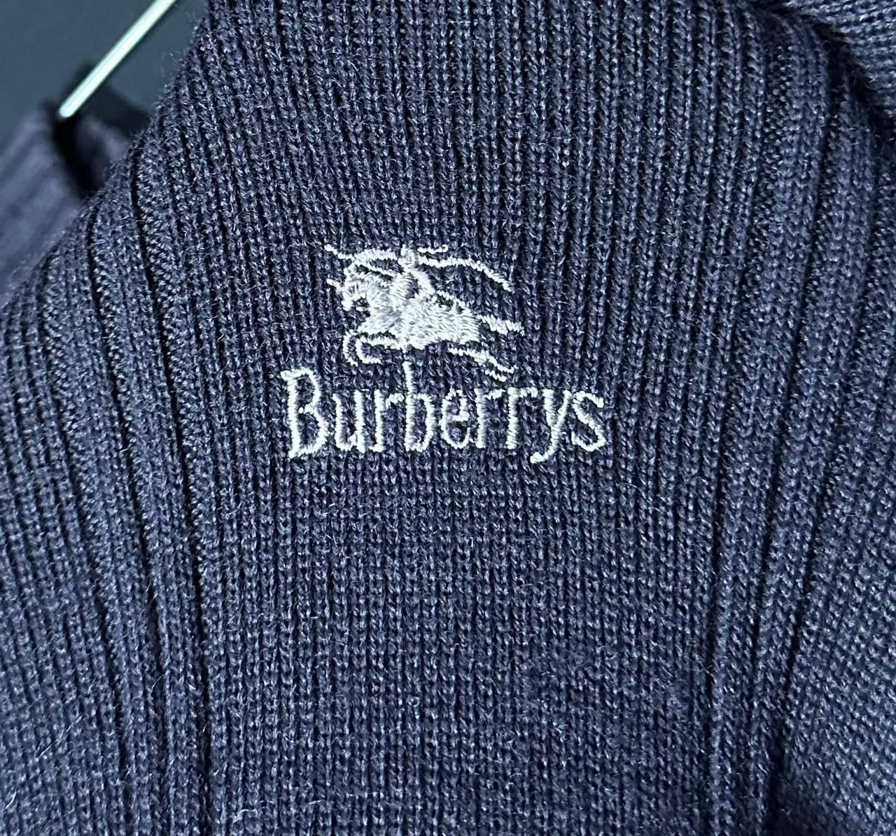 Burberry × Vintage BURBERRYS VINTAGE Wool Suede Sweater Pullover ENGLAND90s 80s Size US XL / EU 56 / 4 - 2 Thumbnail