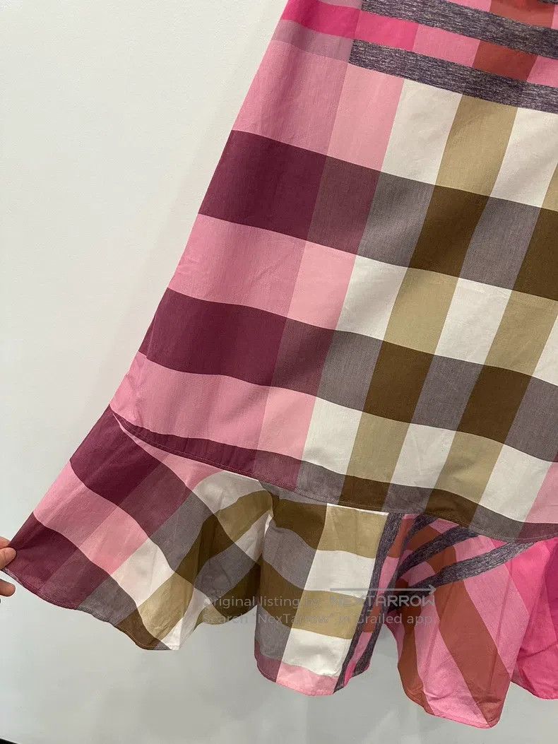 Hermes Hermes Three-color plaid women's petal skirt Size 25" / US 0 / IT 36 - 4 Thumbnail