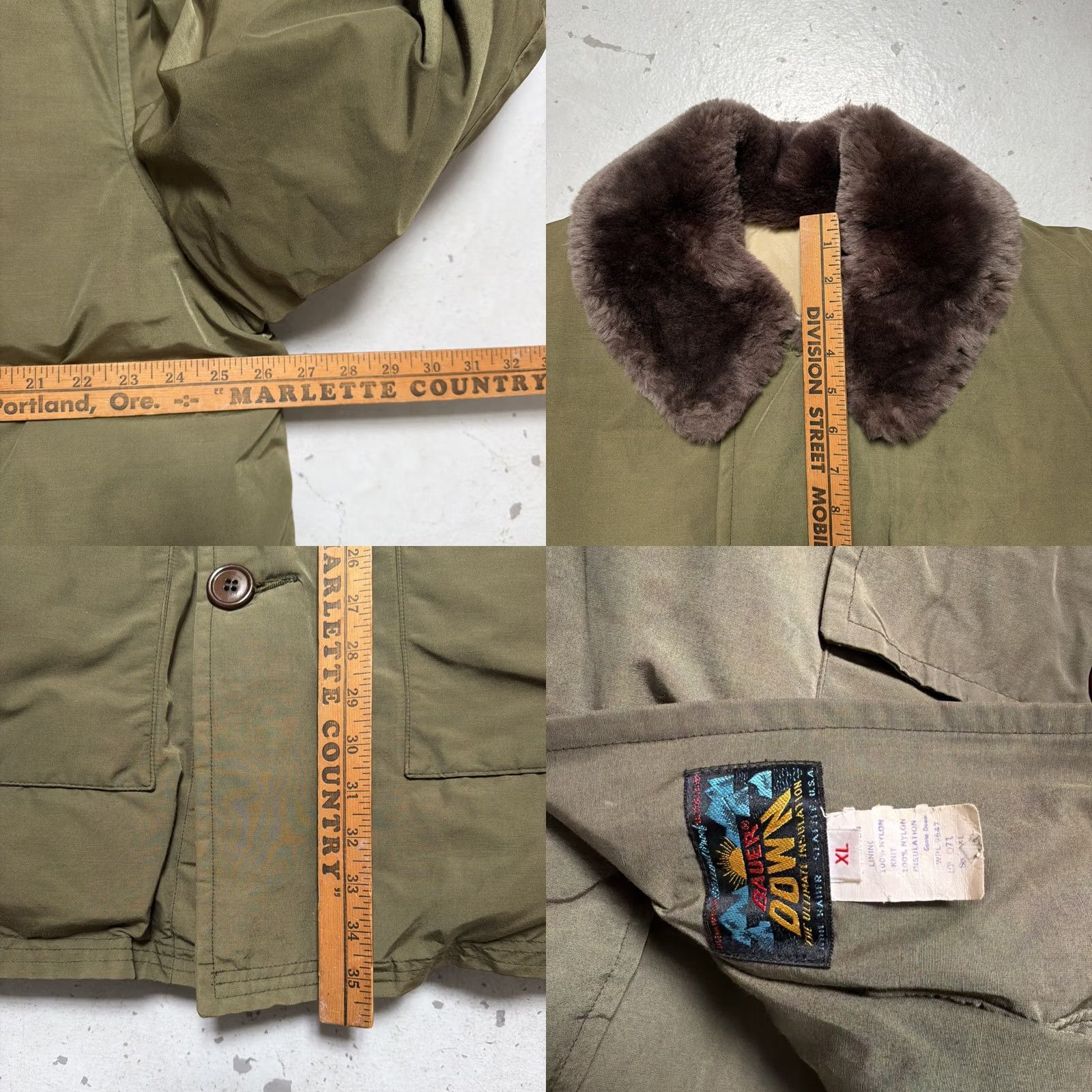 Eddie Bauer VINTAGE Eddie Bauer Down Puffer Jacket XL Green Nylon Quilted Men 60s 50s Ski Outdoor USA Nature Expedition Size US XL / EU 56 / 4 - 8 Thumbnail