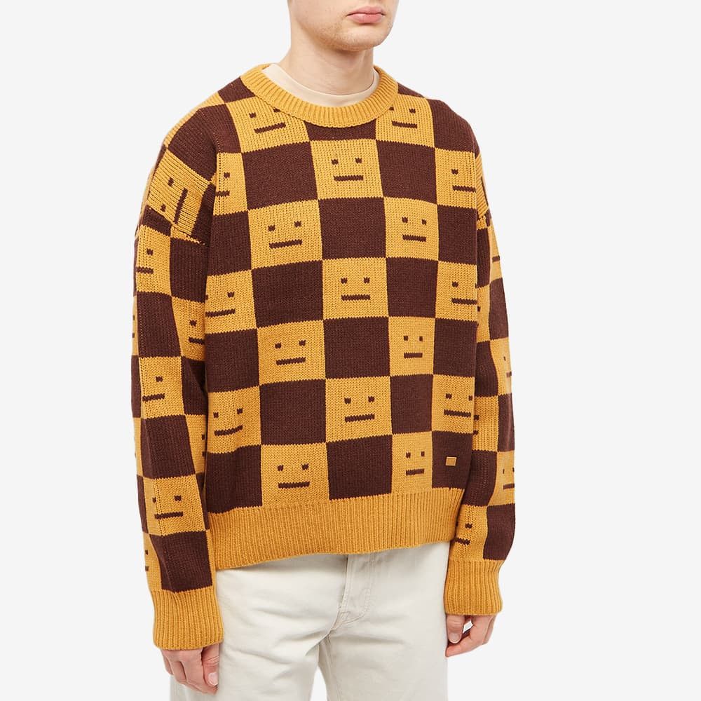 Acne Studios KATLAS CHECKERBOARD FACE KNIT UNISEX Size US XXS / EU 40 - 1 Thumbnail