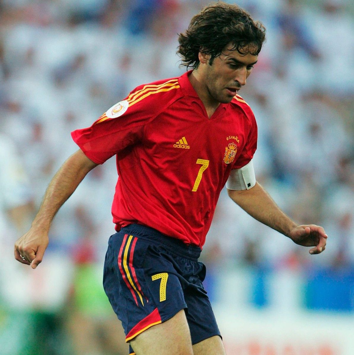 Adidas Spain Euro 2004 Home Jersey Raul Gonzalez Size US L / EU 52-54 / 3 - 10 Thumbnail
