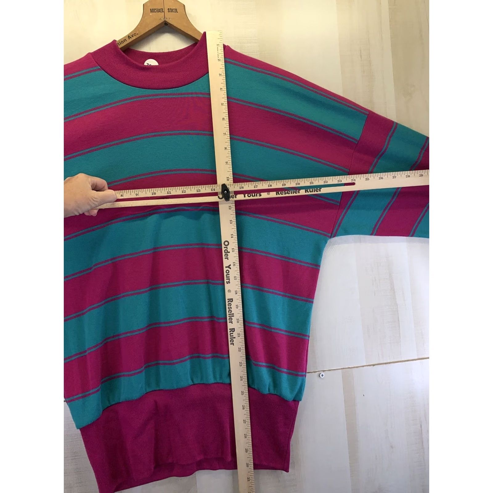 Vintage VINTAGE Peter Popvitch Womens L-Long Sleeve Skirt Set Pink Teal 1980-90s USA-7036 Ladies Mens Girls Womens Size L / US 10 / IT 46 - 7 Thumbnail