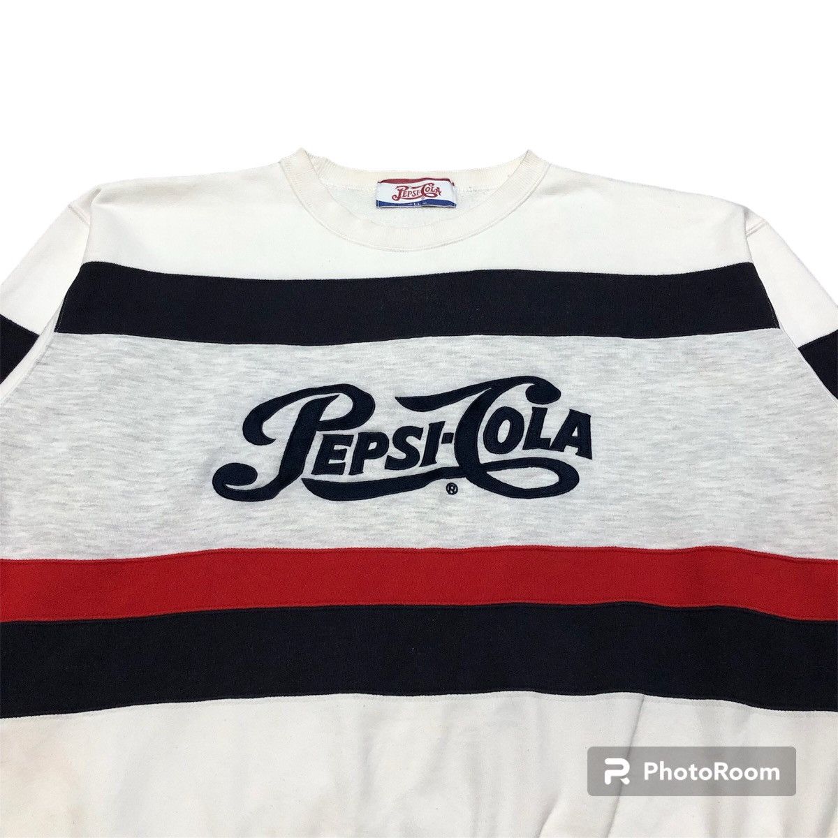Coca Cola × Pepsi × Vintage Rare‼️🔥Vintage Pepsi-Cola Embroidery Big SpellOut Sweatshirt Size US XL / EU 56 / 4 - 3 Thumbnail