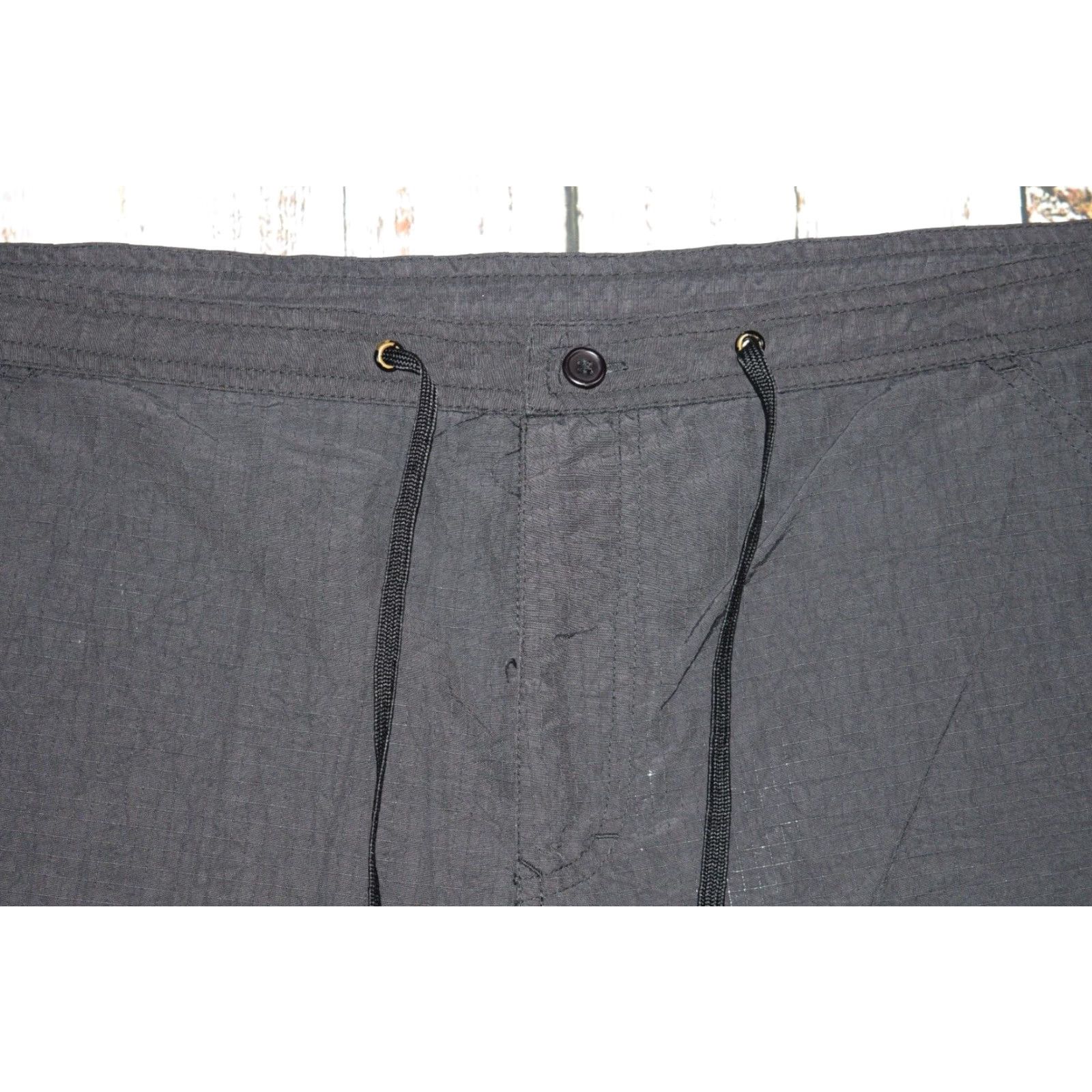 Vintage VINTAGE ATHCO Baggies Shorts Bottom Mens 36" Waist Black 80s 90s Drawstring Board Shorts Men Size US 33 - 2 Thumbnail