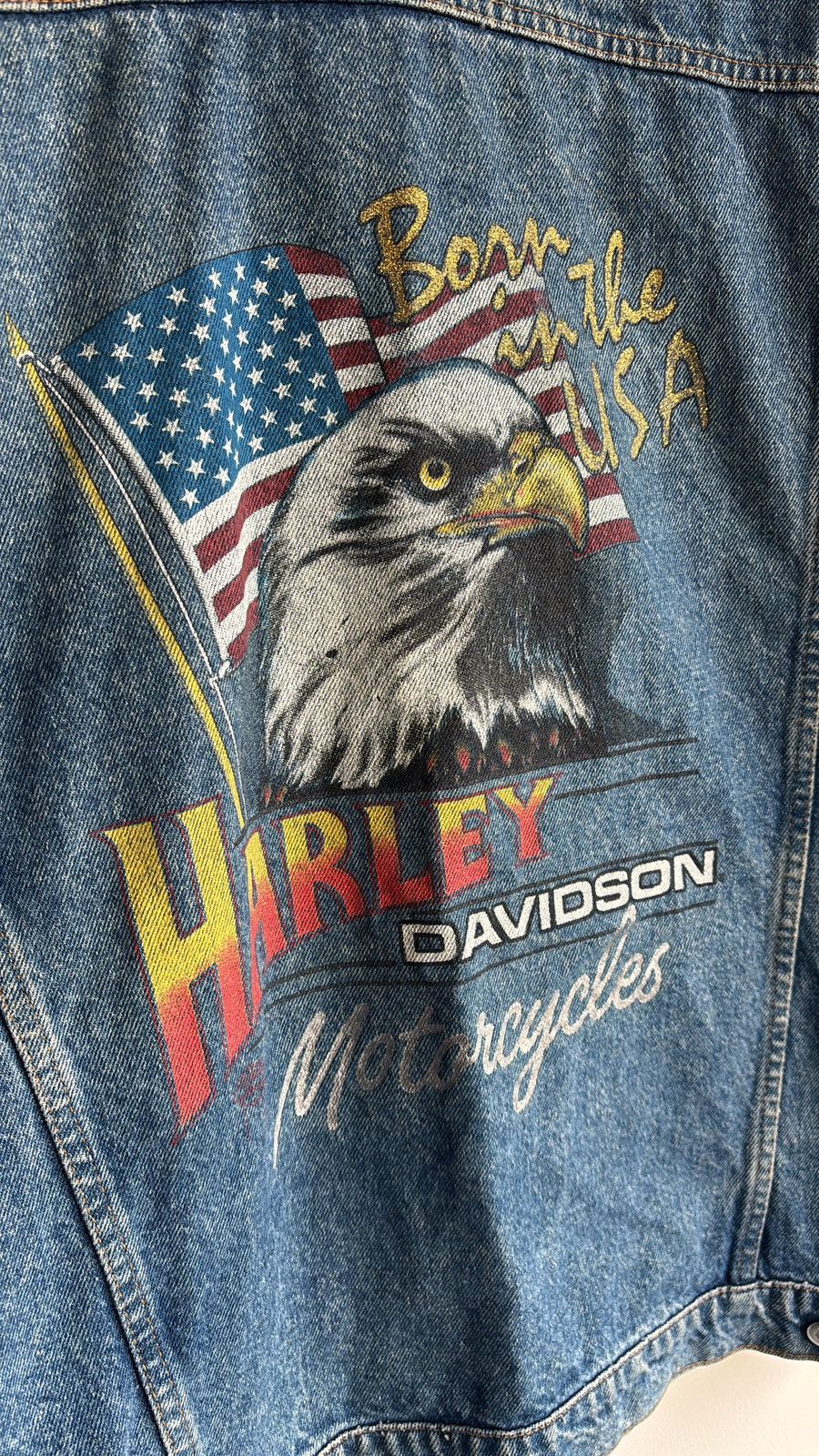 Harley Davidson VTG Harley Davidson Motorcycles Born in the USA Eagle Jacket Size US XL / EU 56 / 4 - 5 Thumbnail