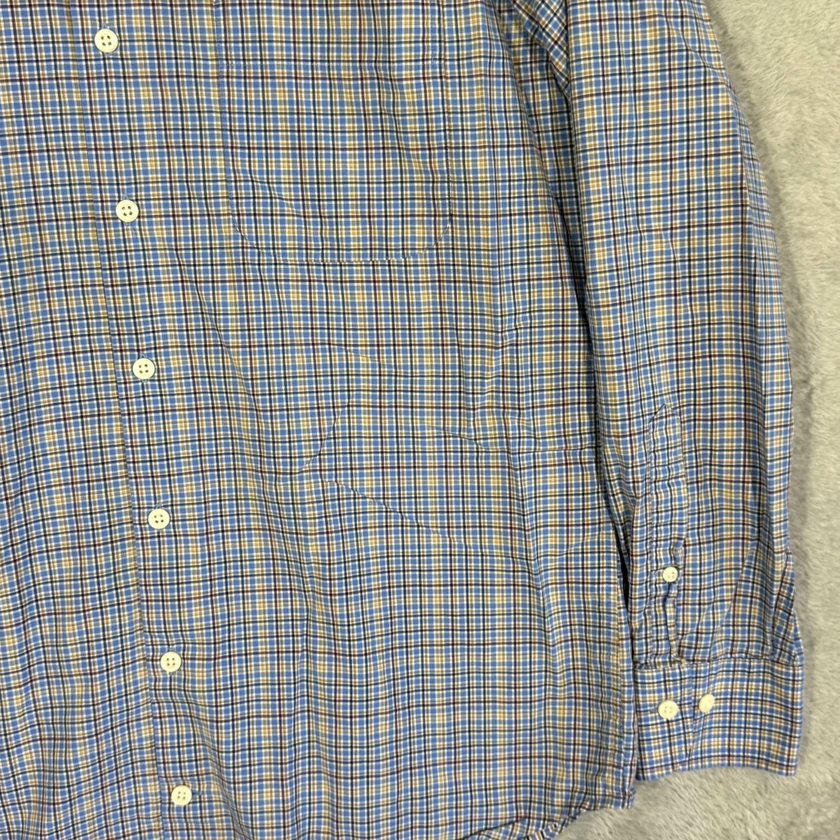 Peter Millar Peter Millar Shirt Mens Medium Blue Plaid Button-Down Long Sleeve Cotton Casual Size US M / EU 48-50 / 2 - 5 Thumbnail