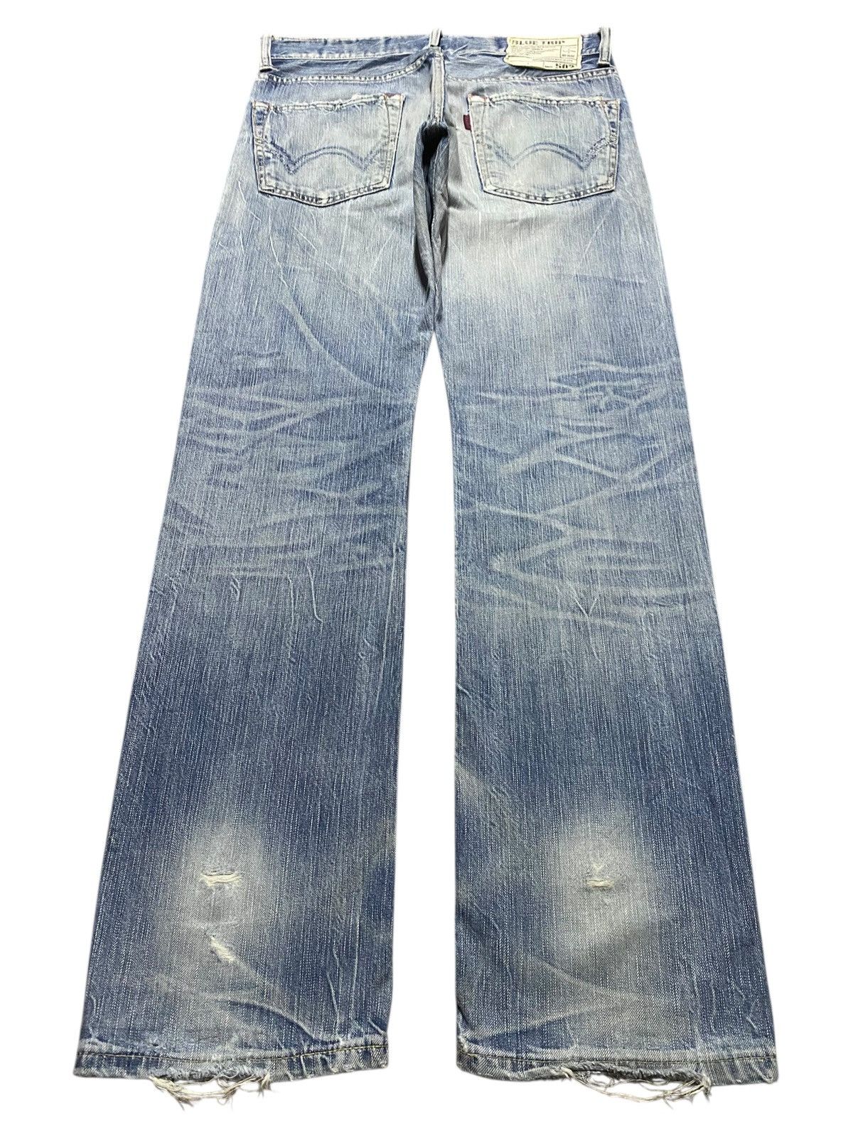Edwin Vintage Edwin Blue Trip 503 Distressed Faded Wash Loose Jean Size US 33 - 2 Thumbnail