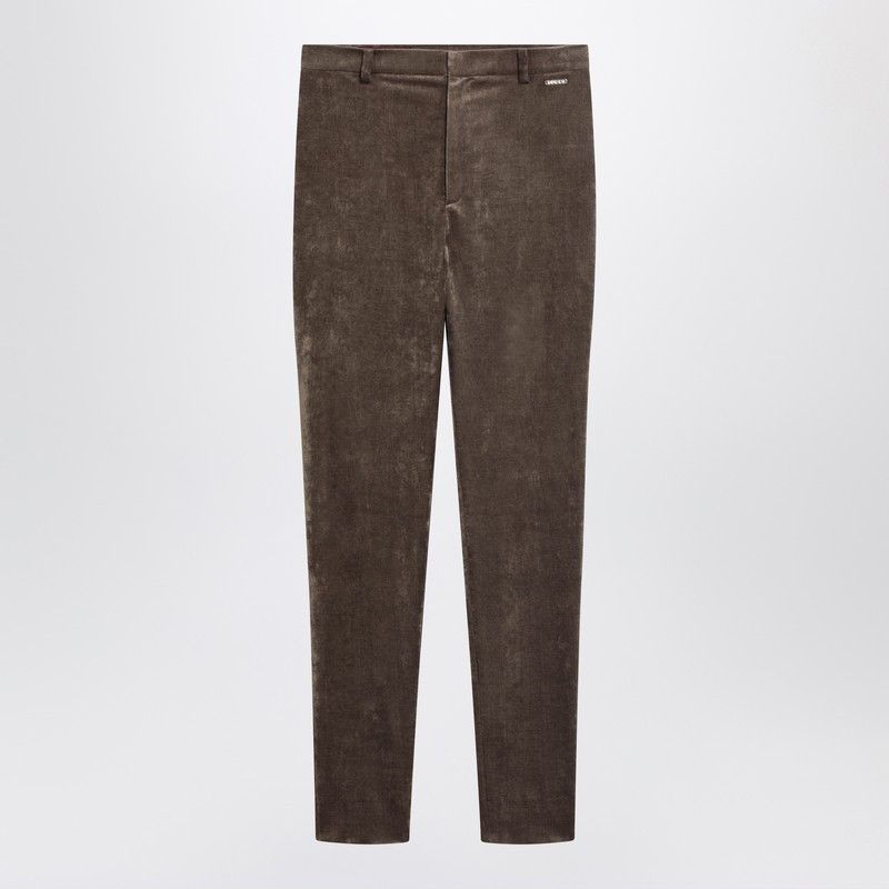 Gucci Gucci Brown Stretch Velvet Leggings Size 28" / US 6 / IT 42 - 1 Thumbnail