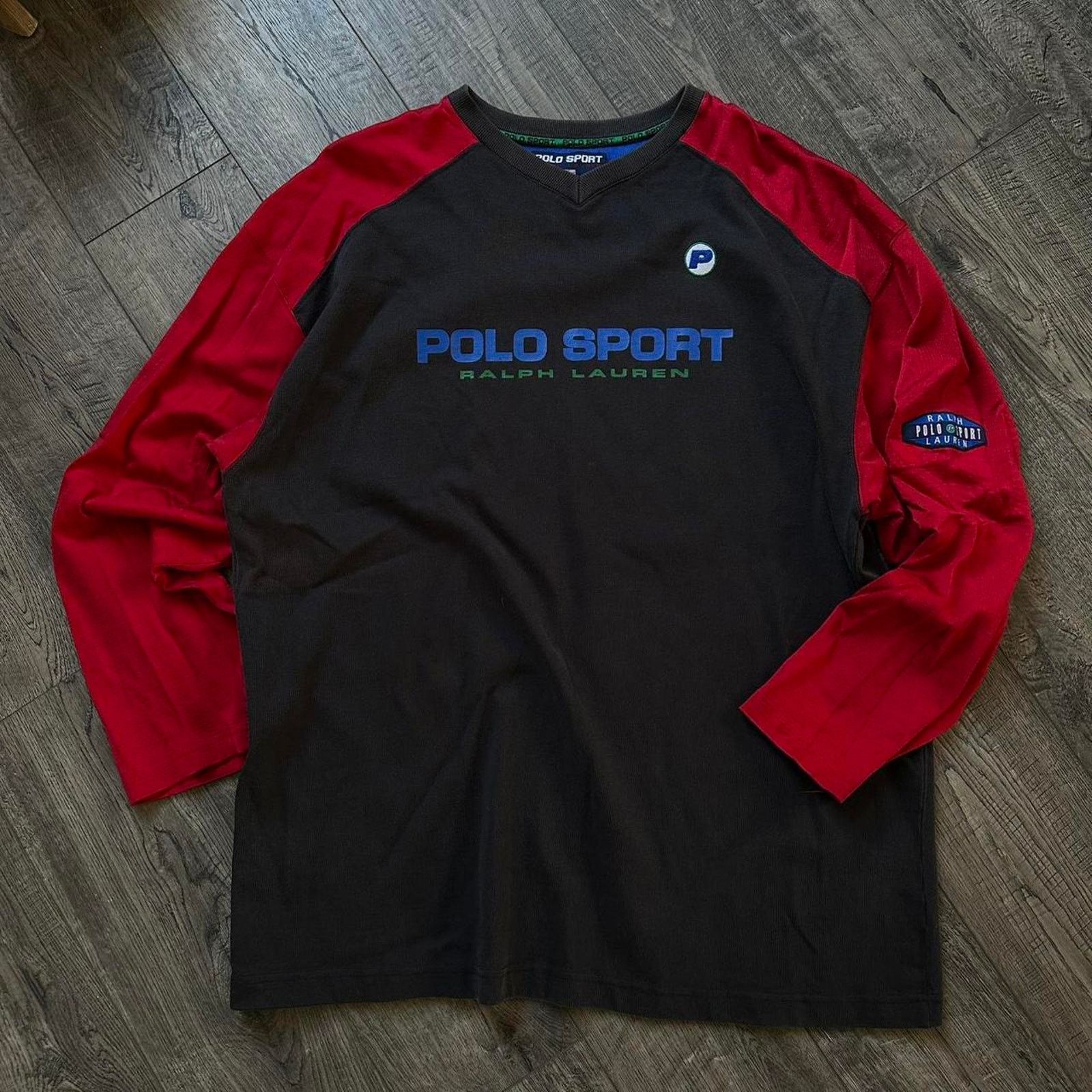 Polo Ralph Lauren × Vintage Vintage 90s Polo Ralph Lauren Polo Sport Longsleeve Shirt Size US L / EU 52-54 / 3 - 2 Thumbnail