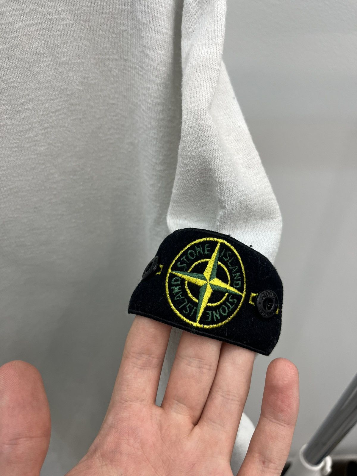 Stone Island Stone Island V-neck Linen Knit Long Sleeve Sweater Size US L / EU 52-54 / 3 - 6 Thumbnail