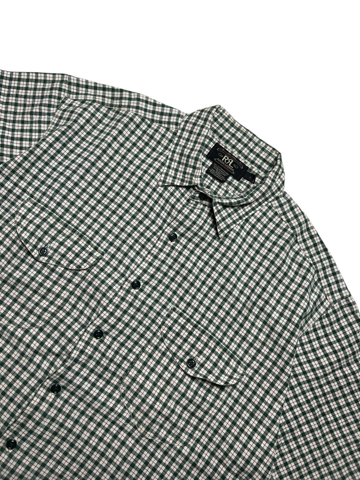 RRL Ralph Lauren Vintage RRL Double RL Mens Plaid Flannel Short Sleeve Size US XL / EU 56 / 4 - 5 Thumbnail