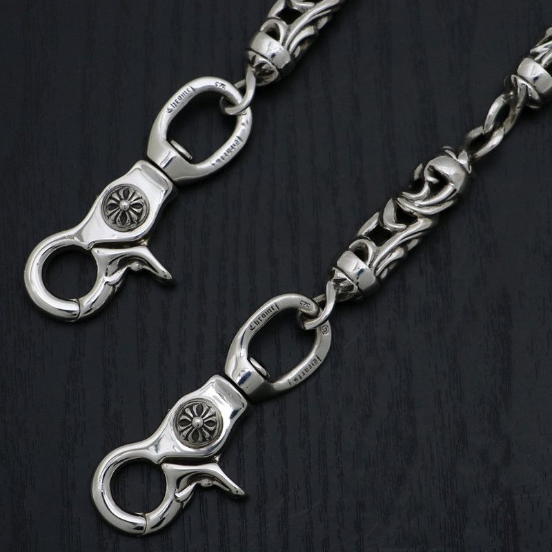 image of Chrome Hearts Roller Wallet Chain in Silver, Men's