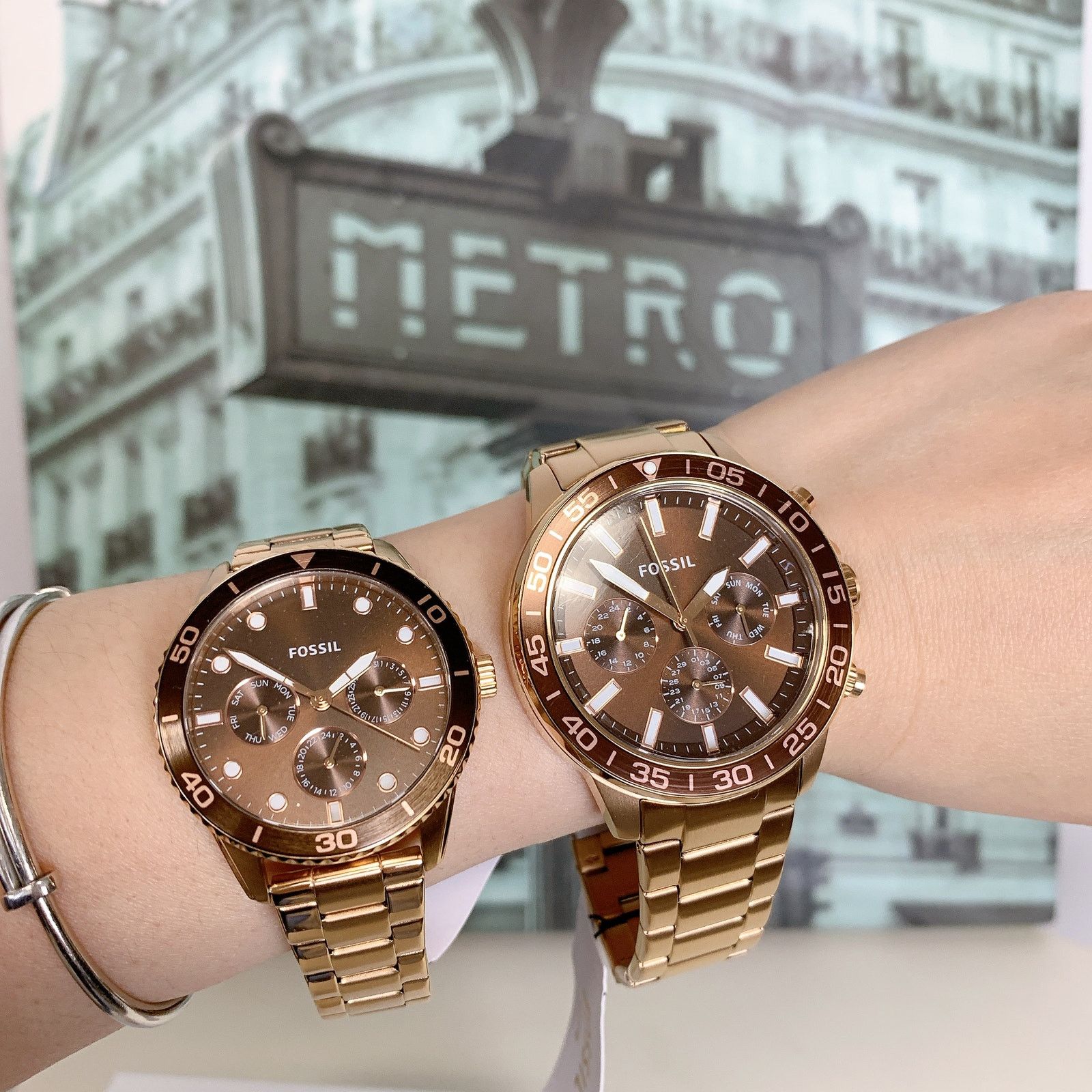 Fossil Fossil BQ2827SET His and Hers Multifunction Rose Gold-Tone Size ONE SIZE - 1 Thumbnail
