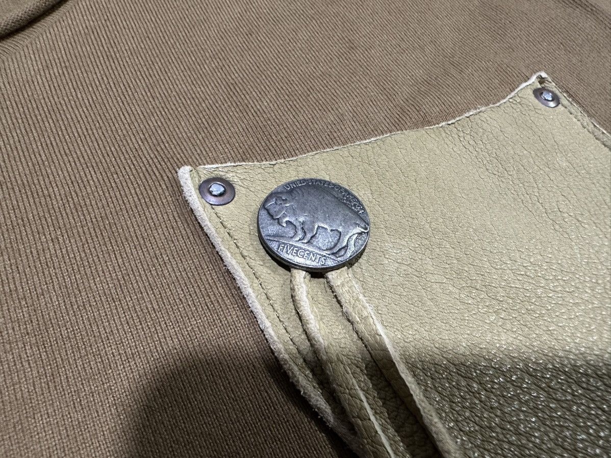 Le Grande Bleu (L.G.B.) 🔥Y2K Vintage Schott NYC Leather Pocket Trim Edge Shirt Size US S / EU 44-46 / 1 - 5 Thumbnail
