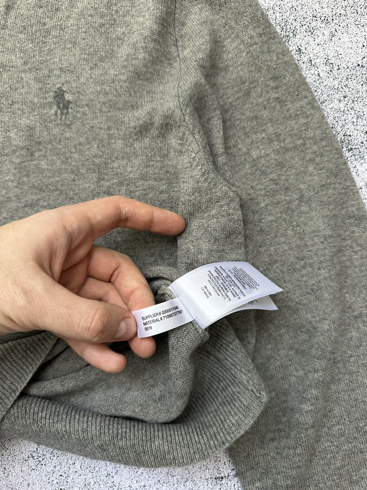 Polo Ralph Lauren Vintage Polo Ralph Lauren Grey Knit Sweater Logo Size US M / EU 48-50 / 2 - 11 Thumbnail