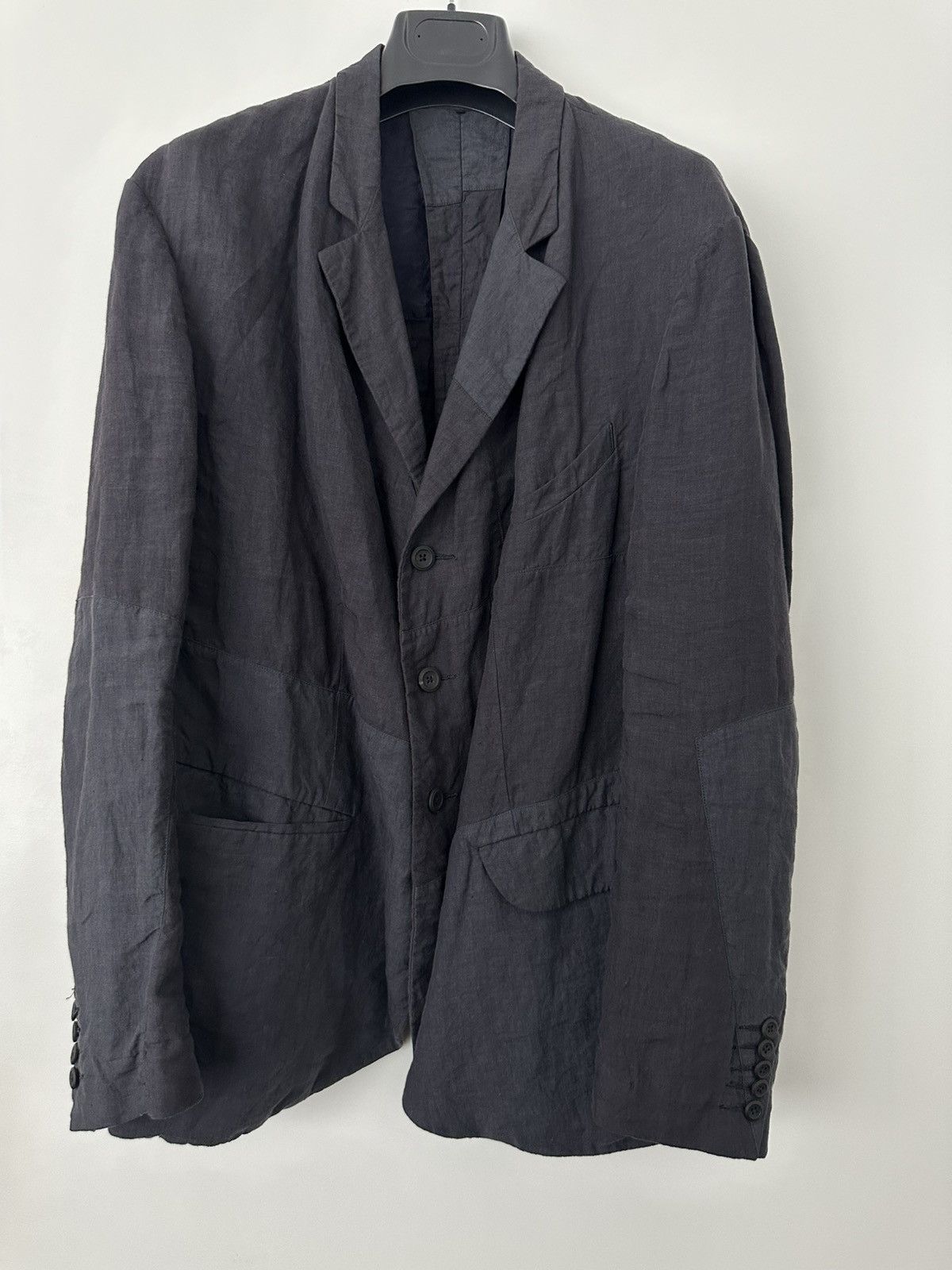 Ziggy Chen Ziggy Chen distressed two tone fabric jacket Size 52R - 1 Thumbnail