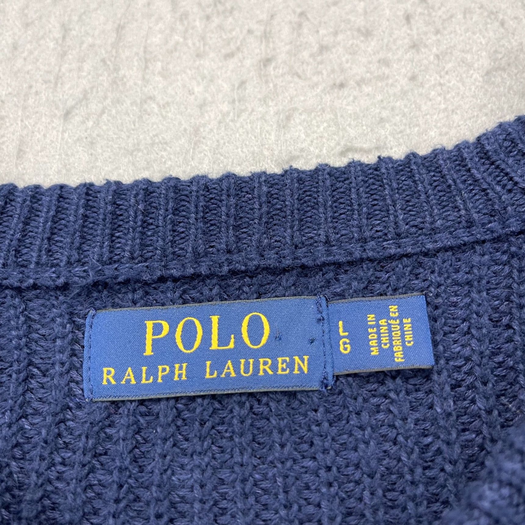 Polo Ralph Lauren Polo Ralph Lauren Sweater Mens L Blue Cotton Ribbed Knit Crewneck Preppy Pullover Shirt Size US L / EU 52-54 / 3 - 5 Thumbnail