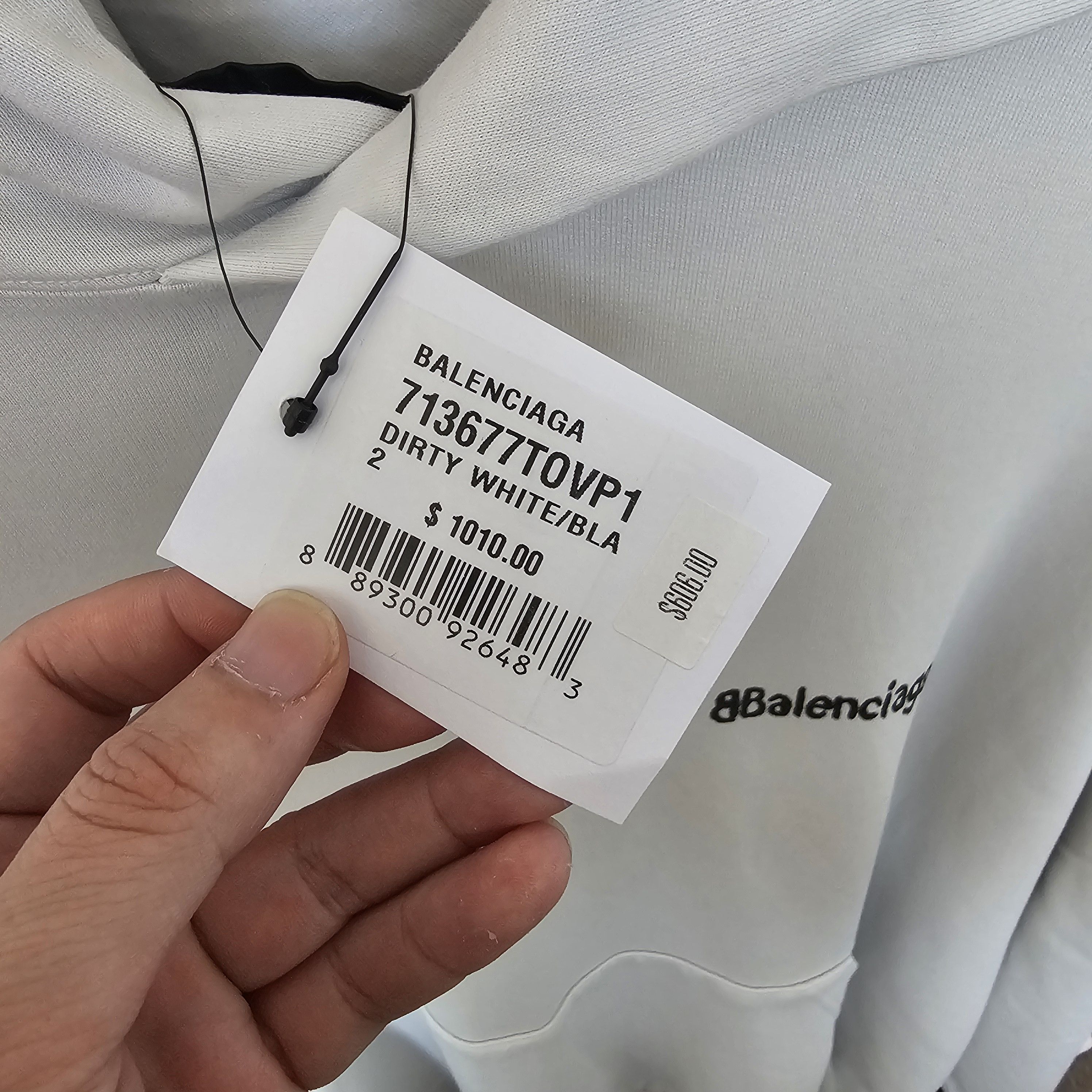Balenciaga Balenciaga Large Fit Hoodie 'Dirty White Size US M / EU 48-50 / 2 - 3 Thumbnail