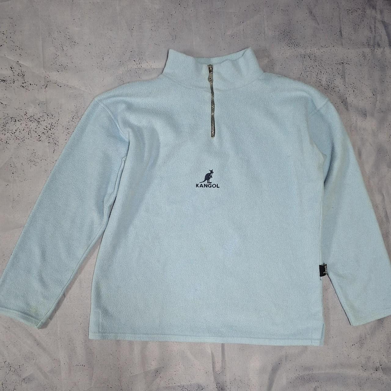 Kangol Kangol baby blue fleece quarter zip jumper #fleecejumper Size L / US 10 / IT 46 - 1 Thumbnail