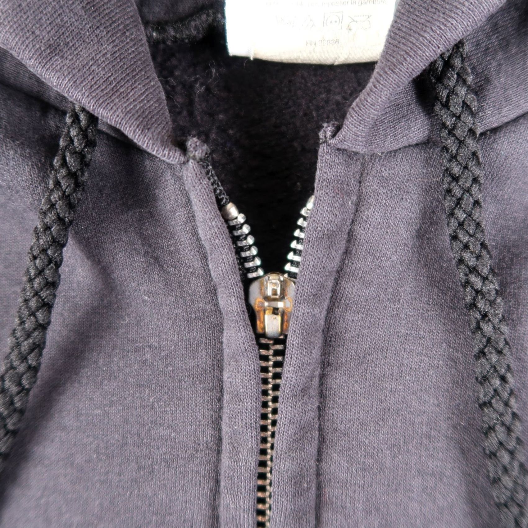 Vintage VINTAGE Japanese Temple Faded Black Full Zip Hoodie Sweatshirt Size L Large Mens Hoodie Size US L / EU 52-54 / 3 - 6 Thumbnail