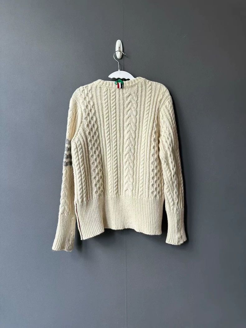 Thom Browne Thom Browne White knitted sweater Size US M / EU 48-50 / 2 - 2 Thumbnail