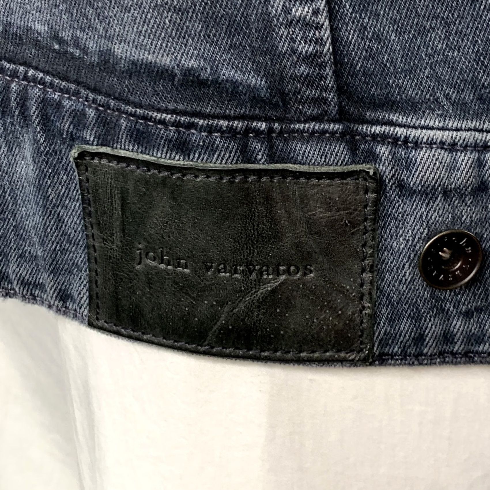John Varvatos JOHN VARVATOS Jacket XL Blue Grey Cotton Blend Denim Twill Patch Pockets Trucker Men's Jacket XL Blue Grey Twill Patch Pockets Jacket Size US XL / EU 56 / 4 - 3 Thumbnail