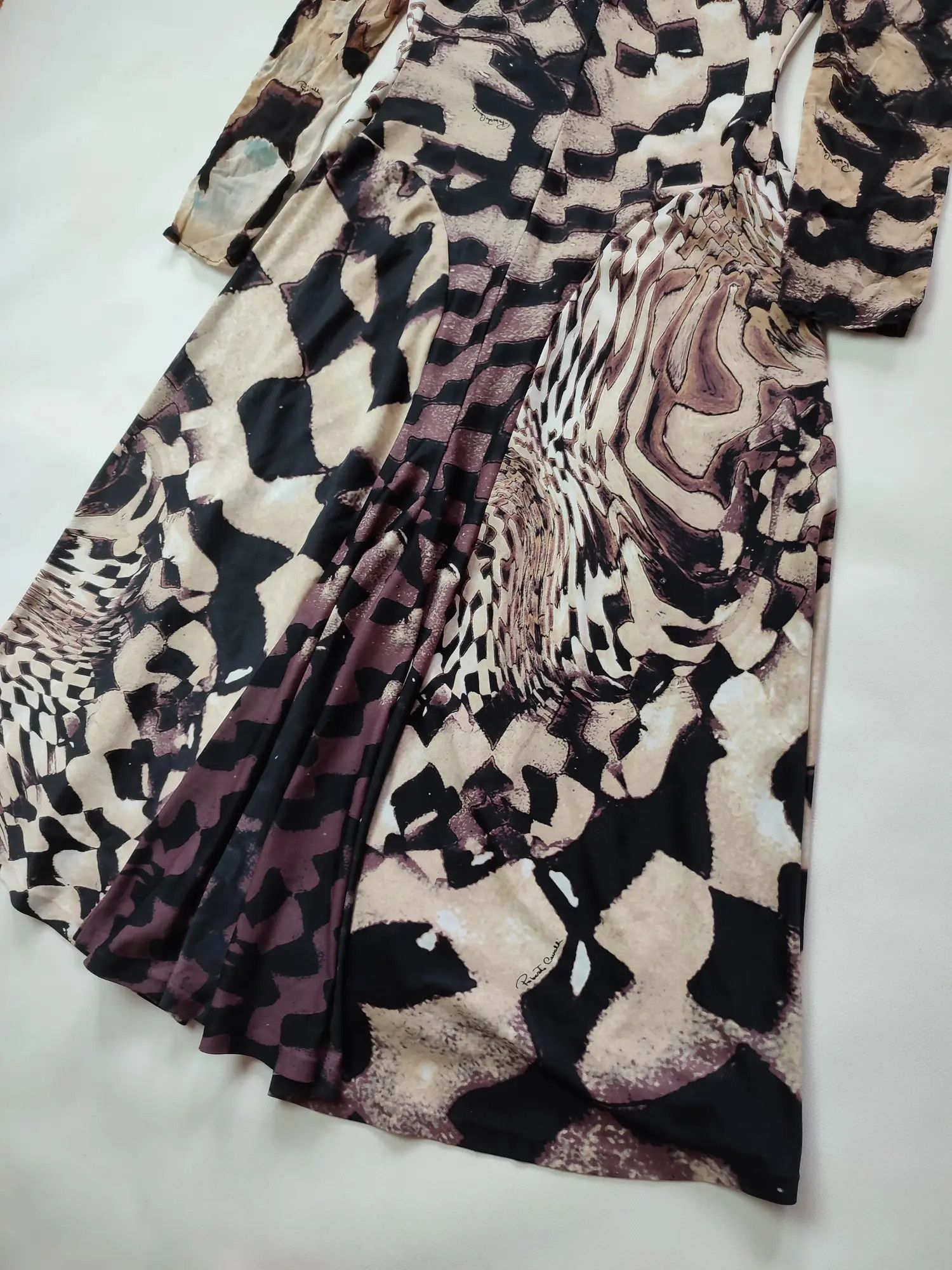 Roberto Cavalli Vintage Roberto Cavalli 2003 Silk Dress Psychodelic Runway Size S / US 4 / IT 40 - 10 Thumbnail