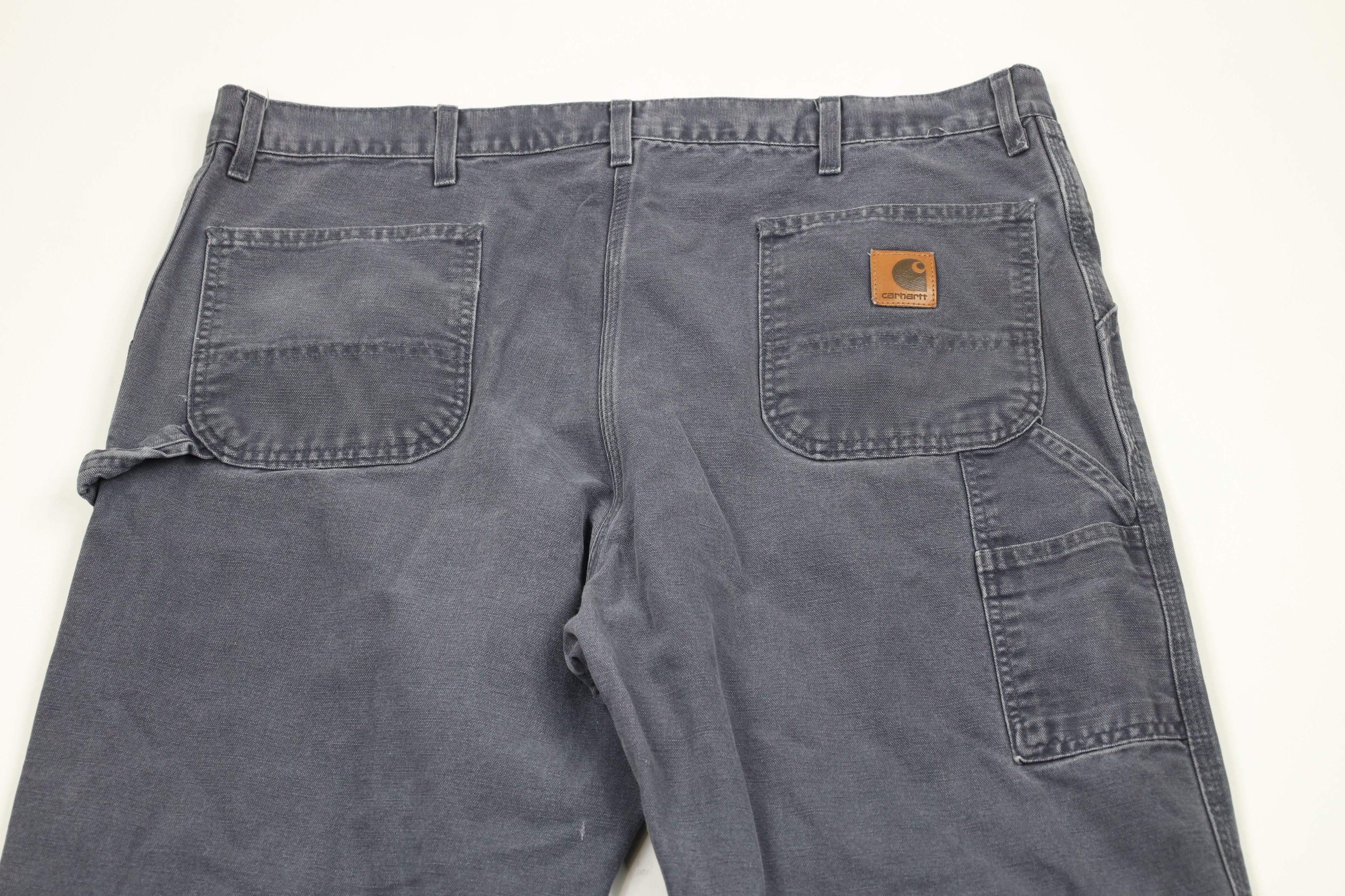 Carhartt × Vintage Vintage Carhartt Canvas Wide Leg Dungaree Pants Petrol Blue Size US 44 / EU 60 - 11 Thumbnail