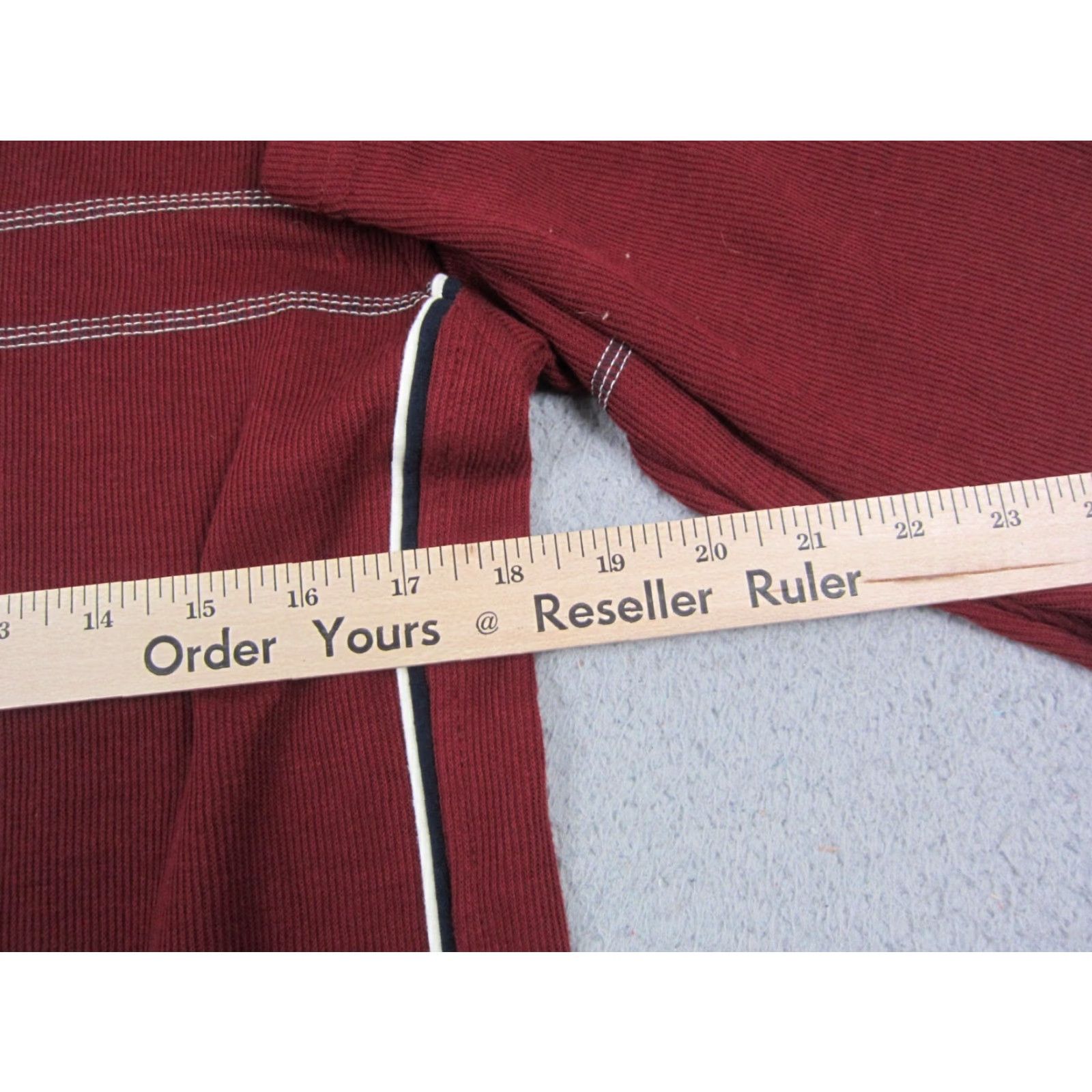 Faded Glory VINTAGE Faded Glory Shirt Mens S Red Knit V-Neck Striped Long Sleeve Thermal Shirt Size US S / EU 44-46 / 1 - 6 Thumbnail
