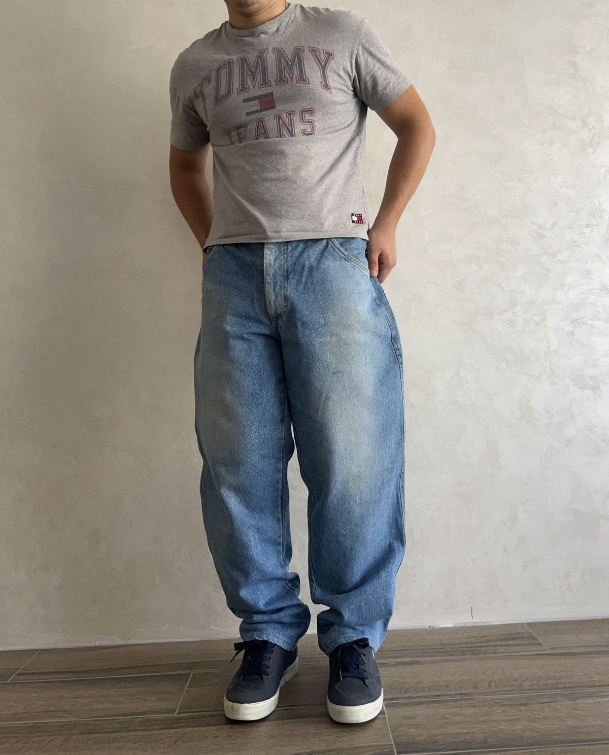 Denime × Vintage D’.A.N.G.E.L.O itally designer baggy jeans mens rare y2k Size US 34 / EU 50 - 2 Thumbnail
