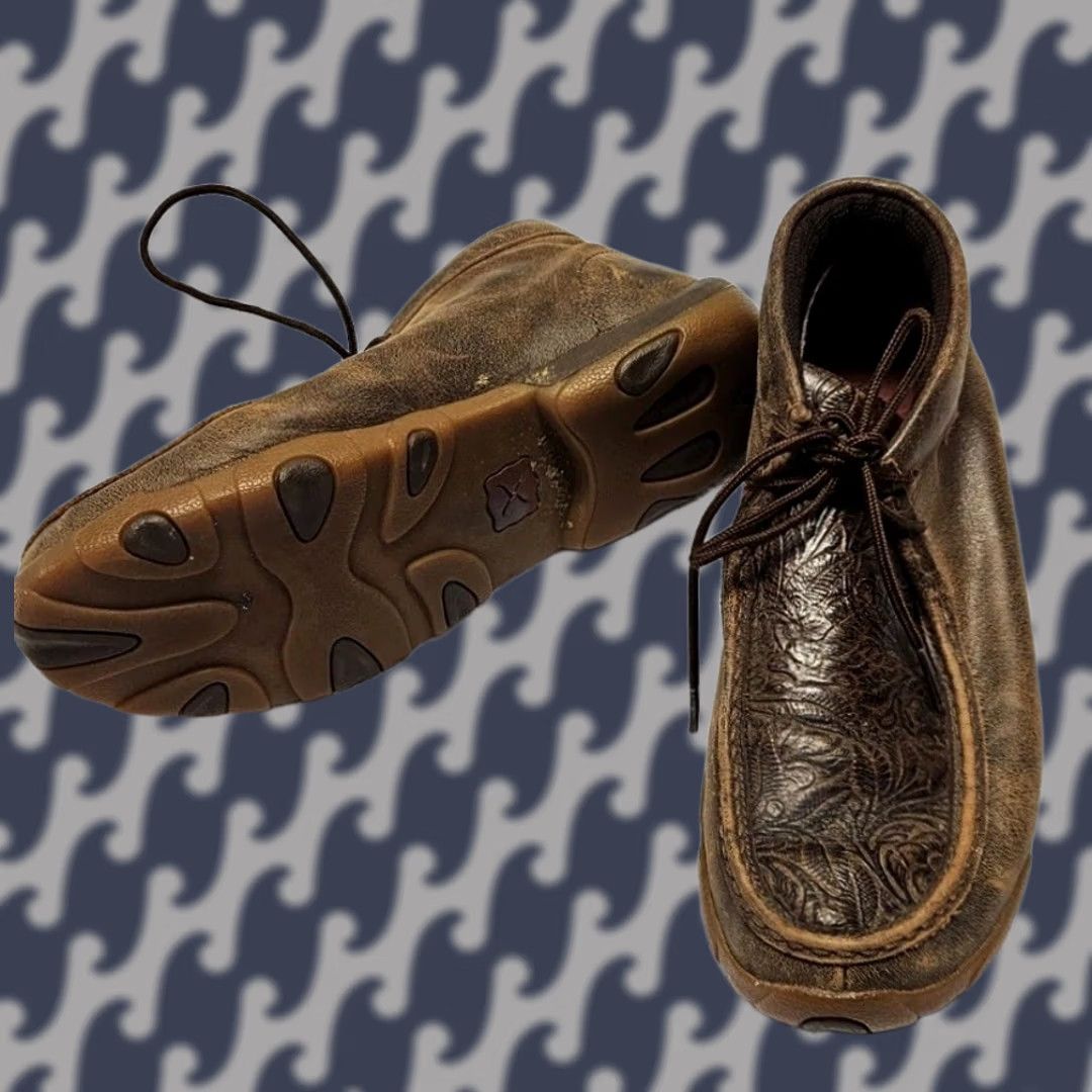Twisted X Twisted X Womens 8.5M Tooled Leather Driving Moc Boots Model WDM0079 Size US 9 / IT 39 - 1 Thumbnail