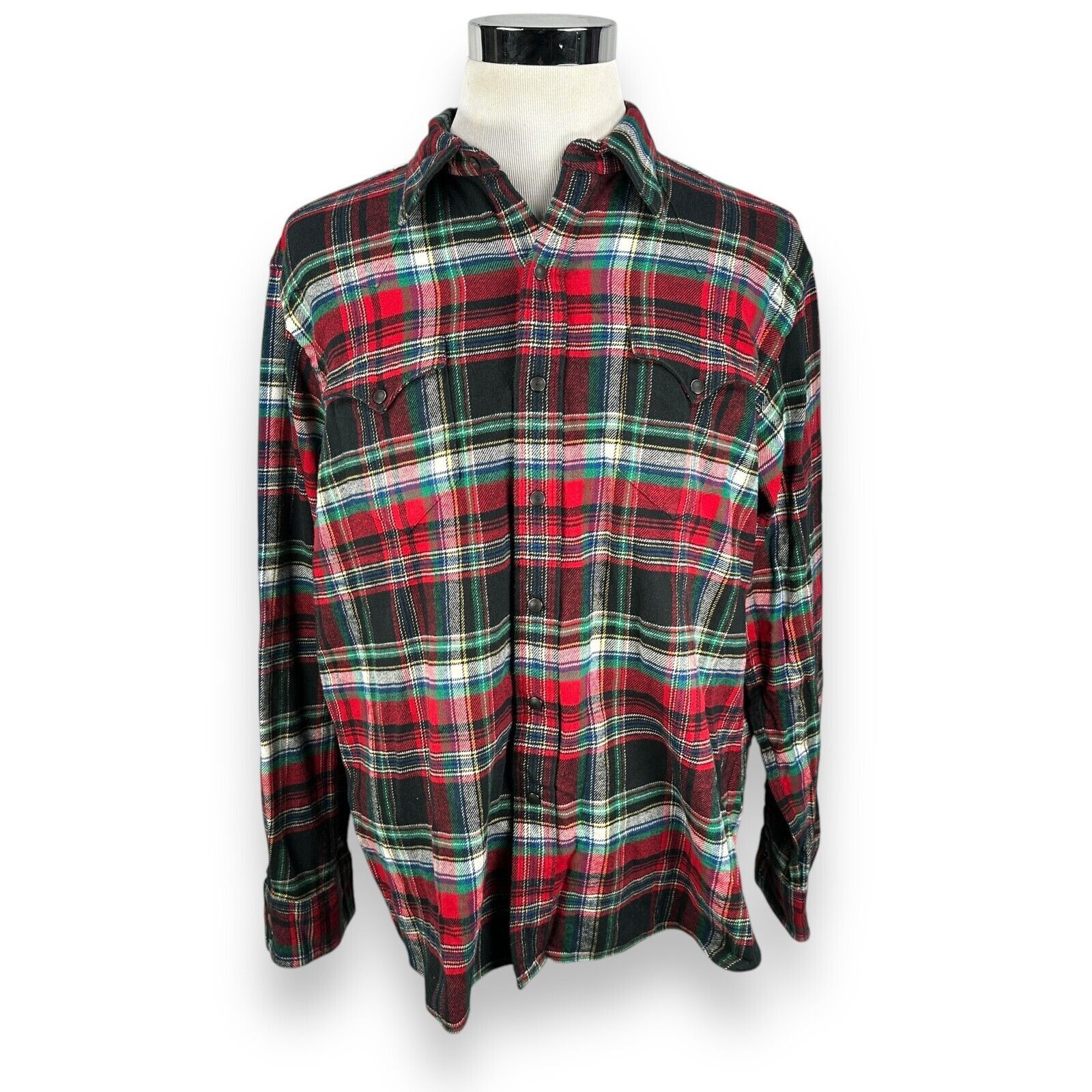 Polo Ralph Lauren Polo Ralph Lauren Western Flannel Shirt Mens XXL Red Plaid Size US XXL / EU 58 / 5 - 1 Thumbnail