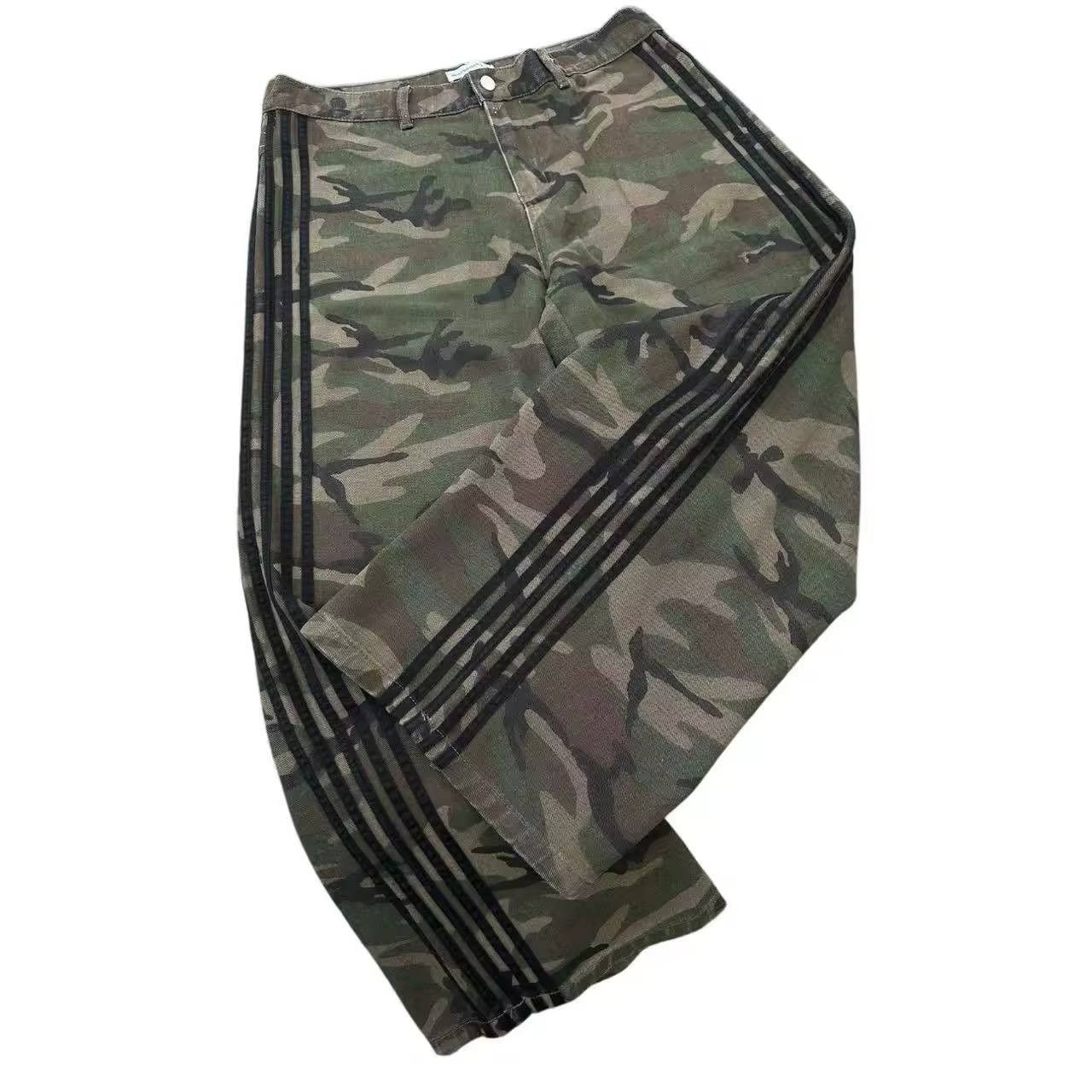 Japanese Brand × Vintage camouflage striped casual loose jeans Size US 36 / EU 52 - 4 Thumbnail