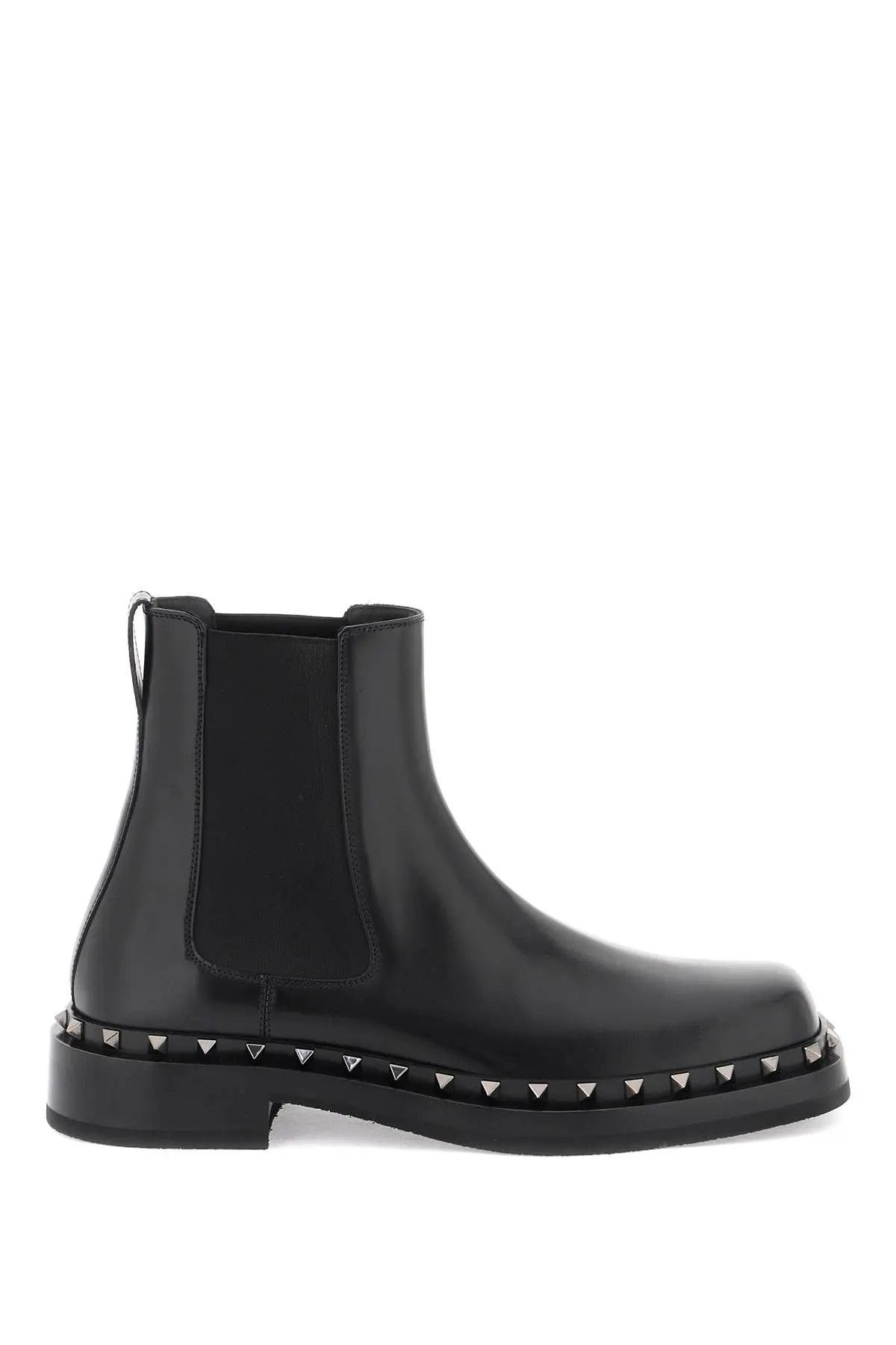 image of Valentino Garavani O1S22I1N0124 Rockstud M-Way Ankle Boots In Black, Men's (Size 9)